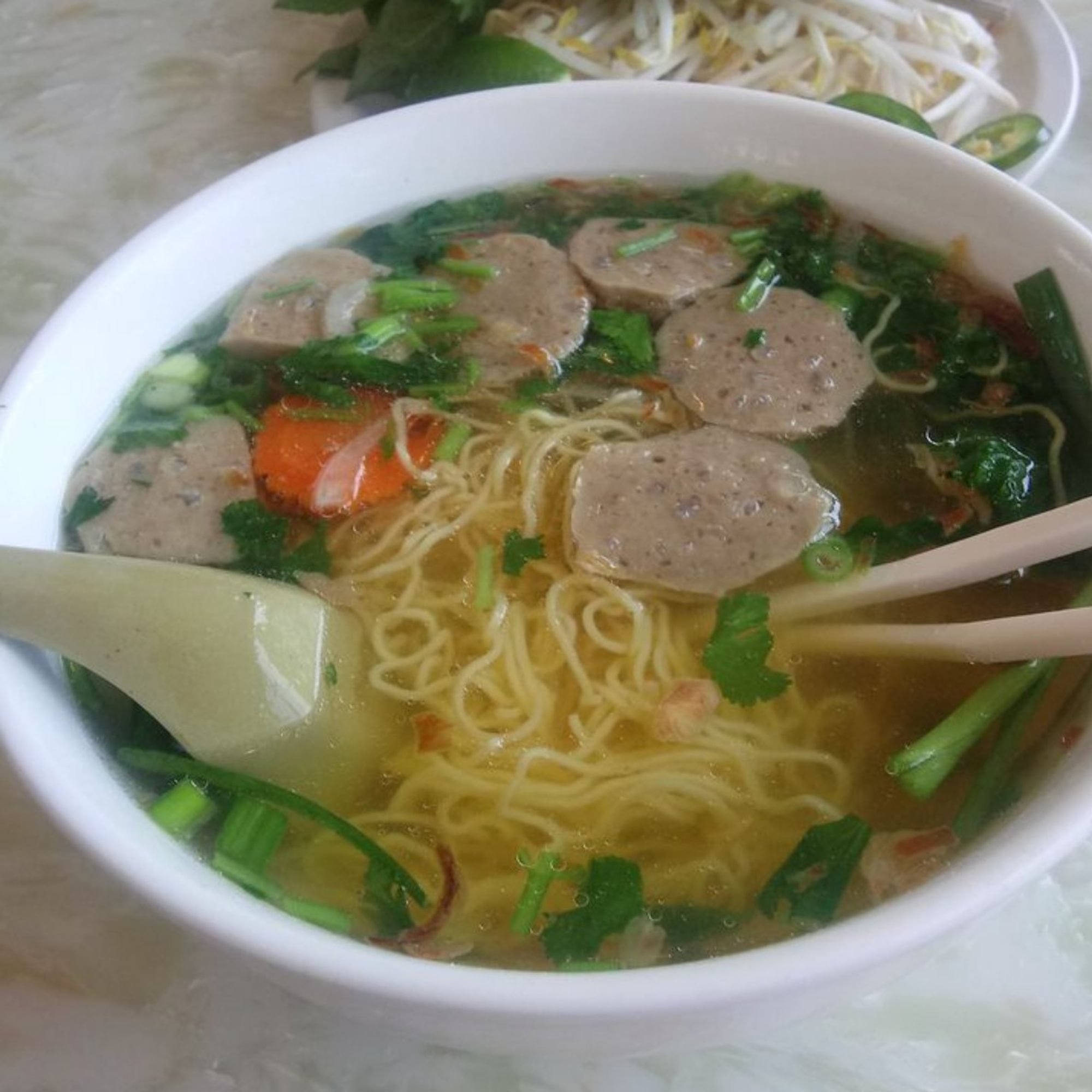 Beef Meatball Noodle Soup