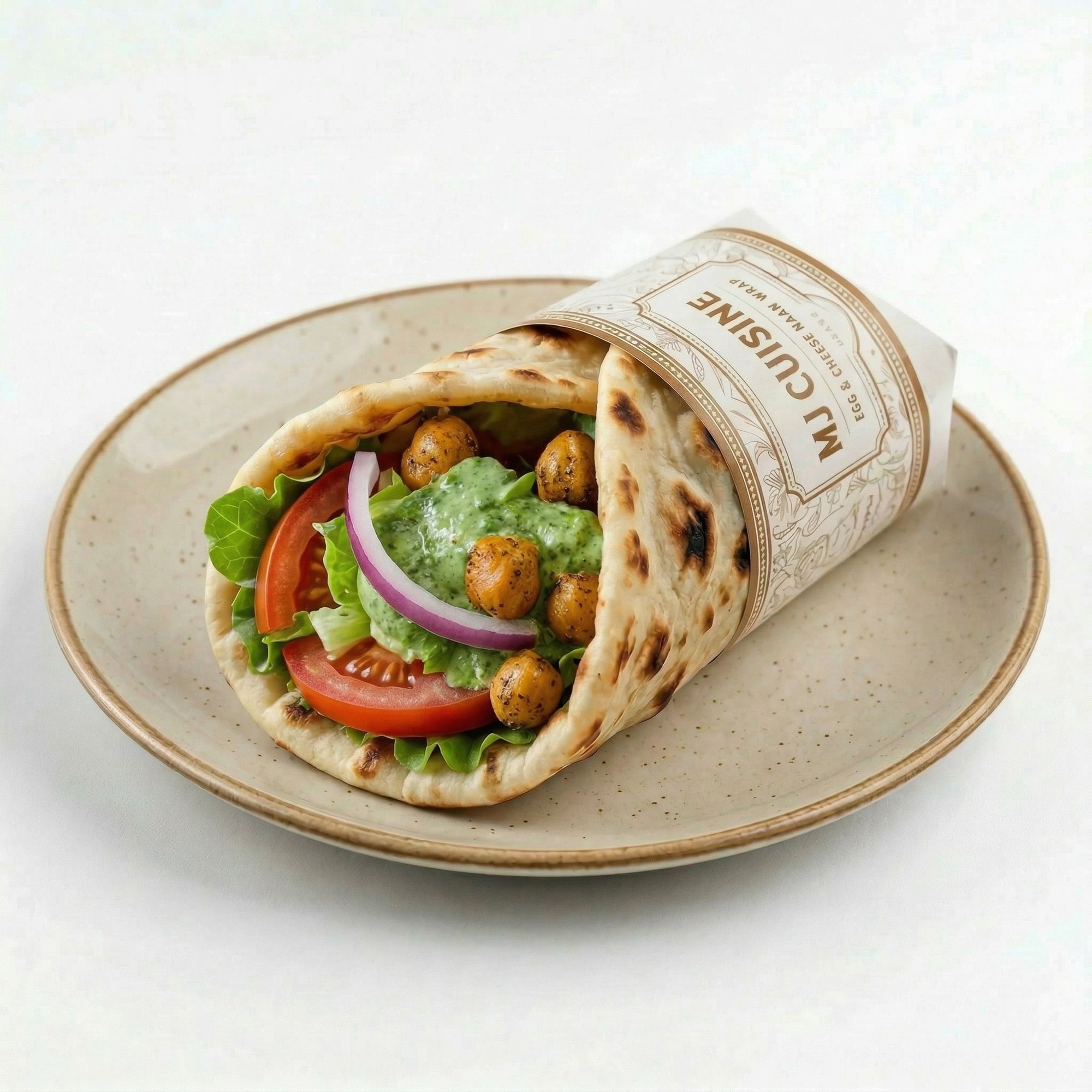 Vegetarian Naan Wrap (🌿)