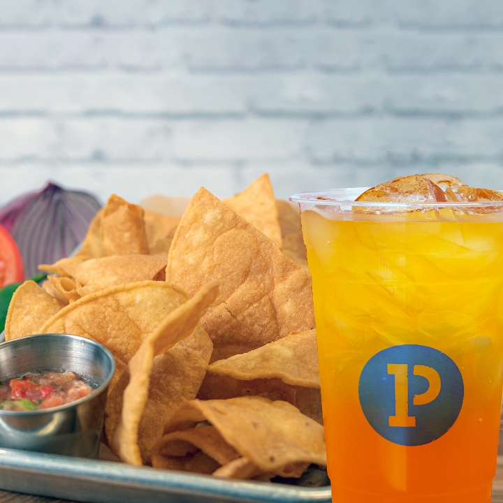 1/2 ORDER CHIPS & 12OZ FOUNTAIN BEVERAGE