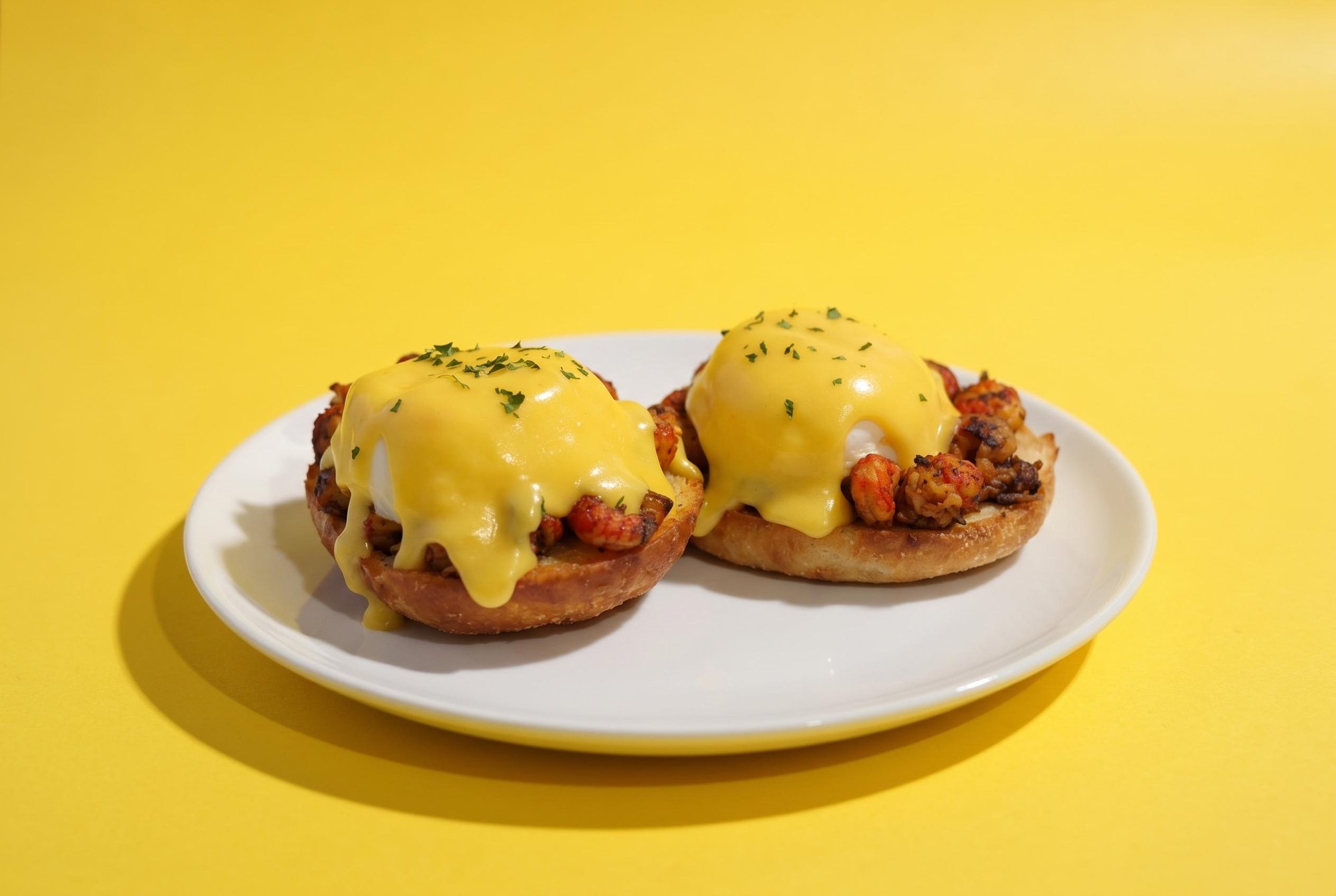 Crawfish Eggs Benedict