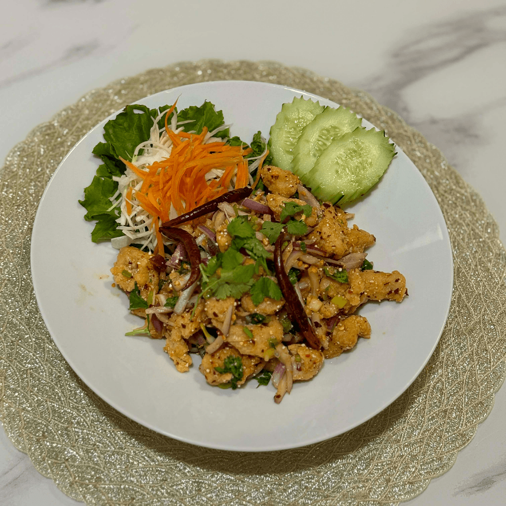 Crispy Chicken Larb Salad