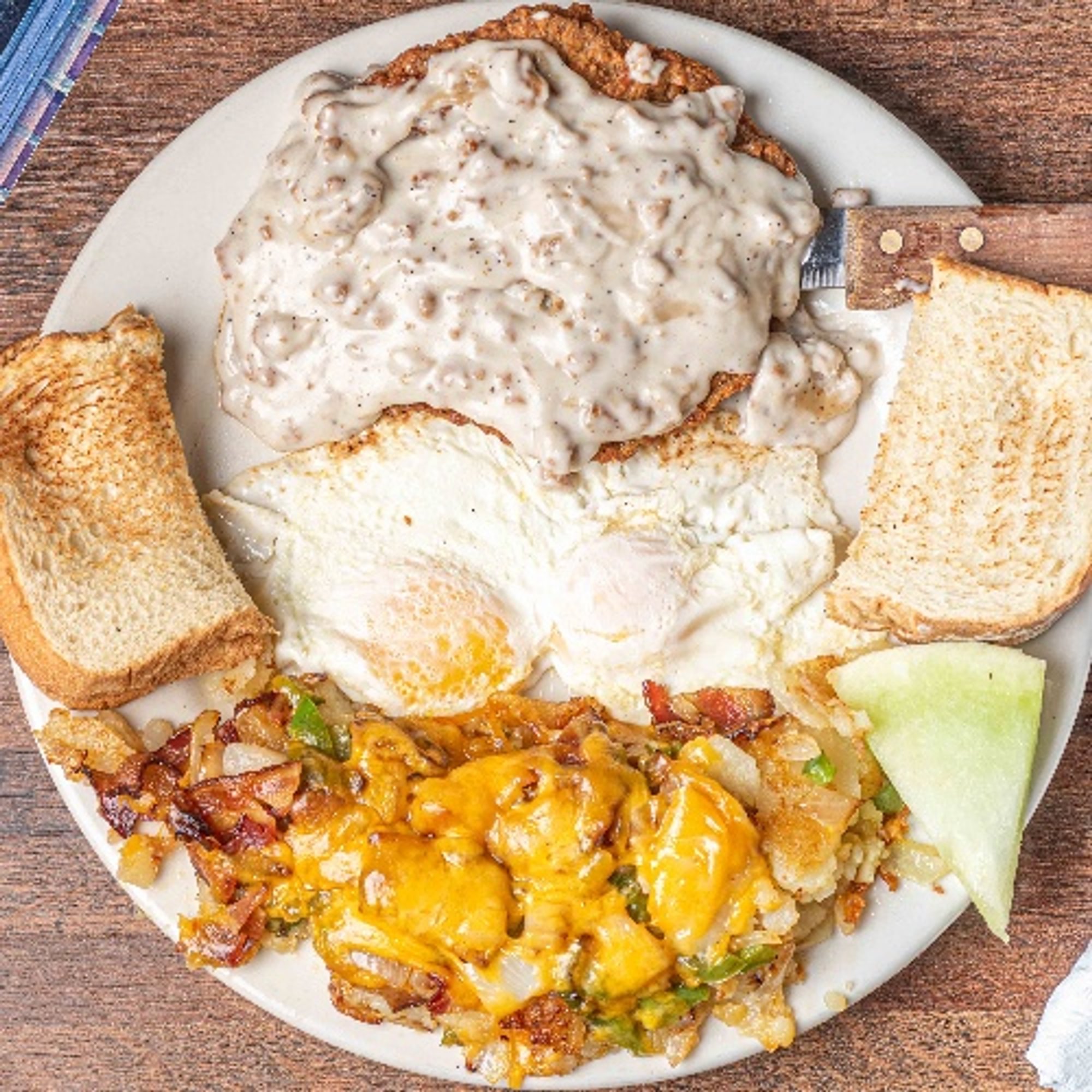 2 Eggs with Country Fried Steak