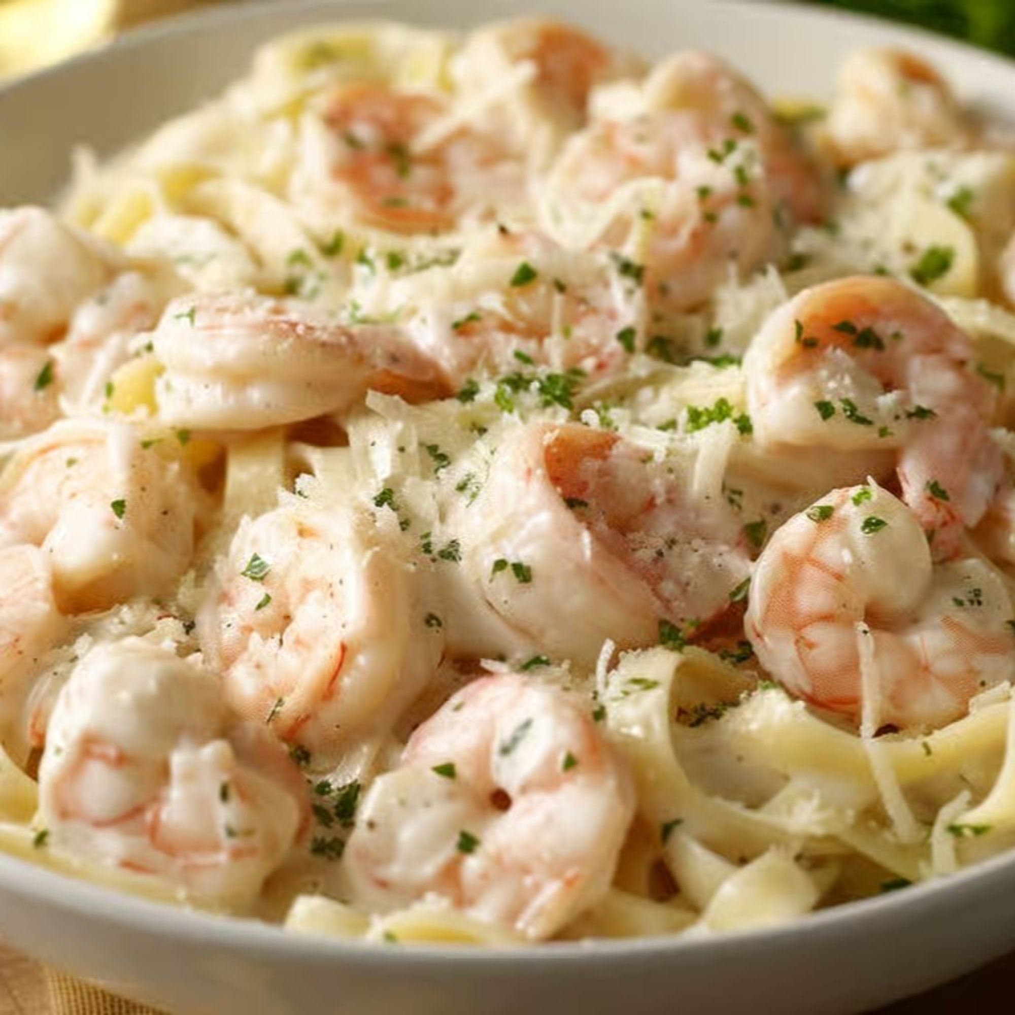 Shrimp & Broccoli Alfredo