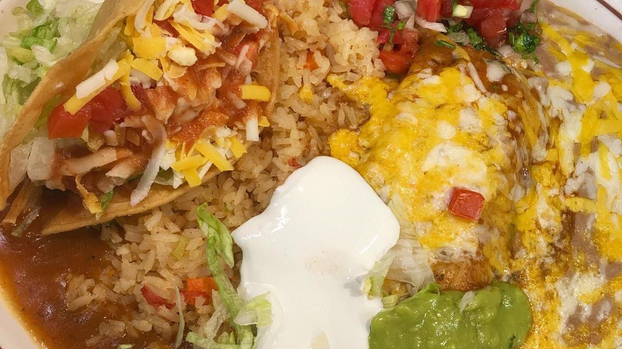 #18 Taco & Cheese Enchilada