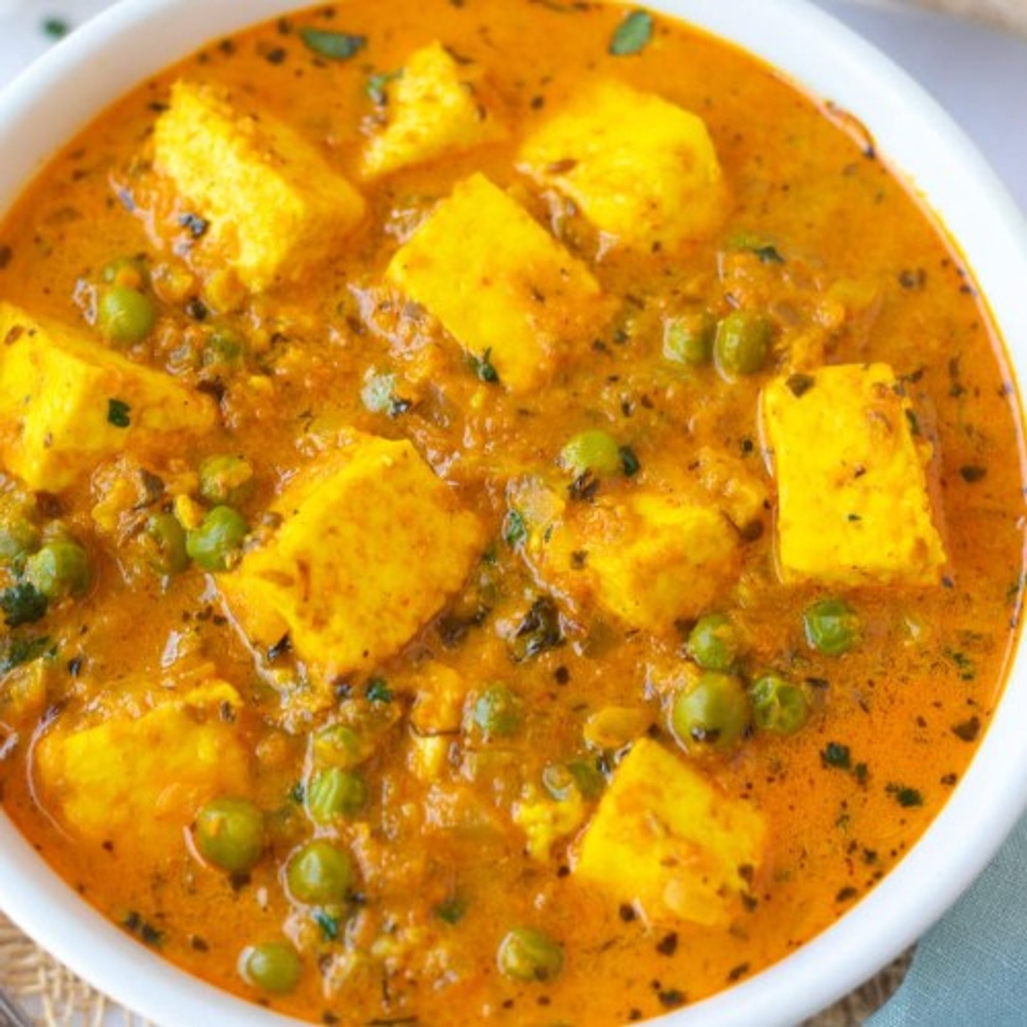 Mutter Paneer (Cream or No Cream) (Comes With Rice)