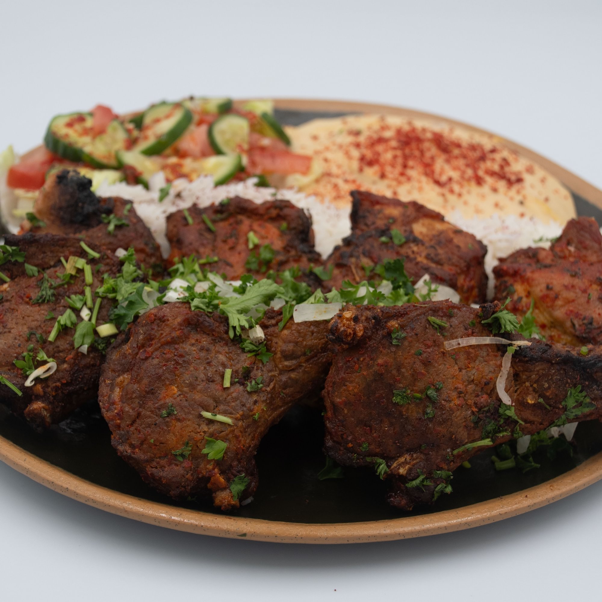 #34 Lamb Chop & Pork Shish