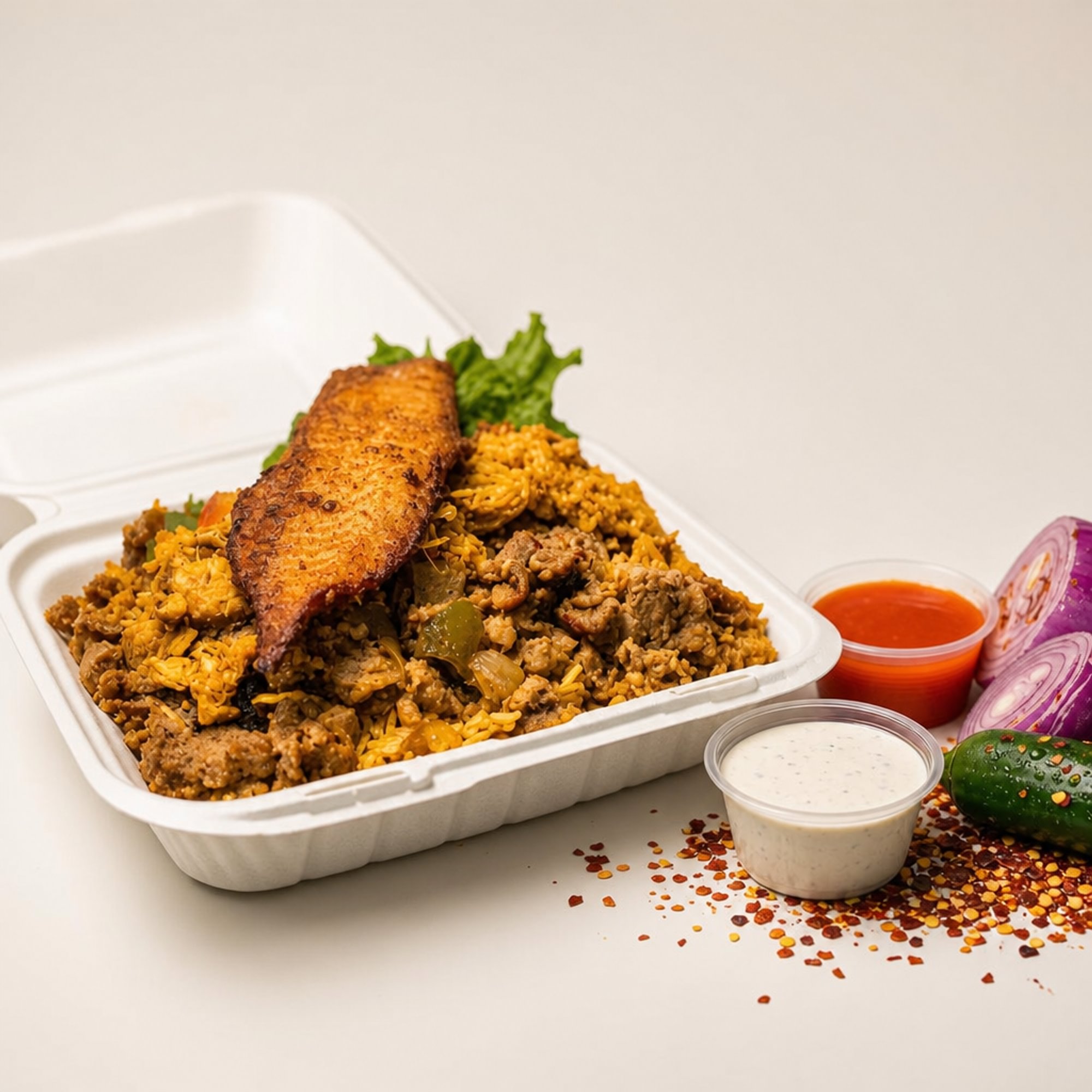 Mix Gyro with Tilapia Fish