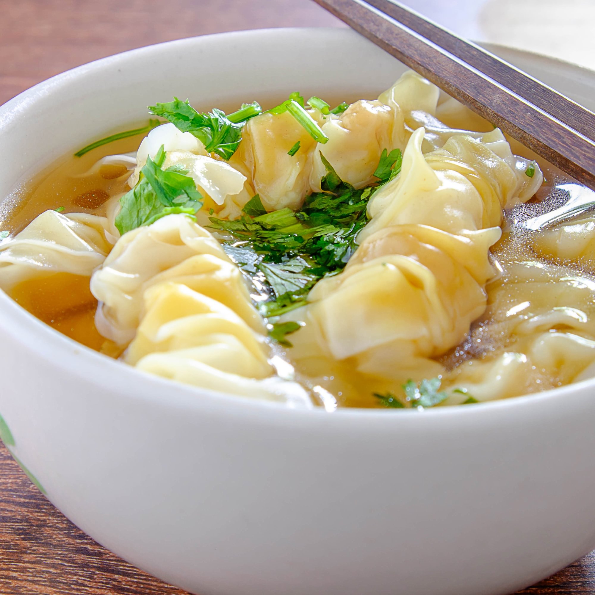 Roast Pork & Chicken Dumplings Noodle Soup