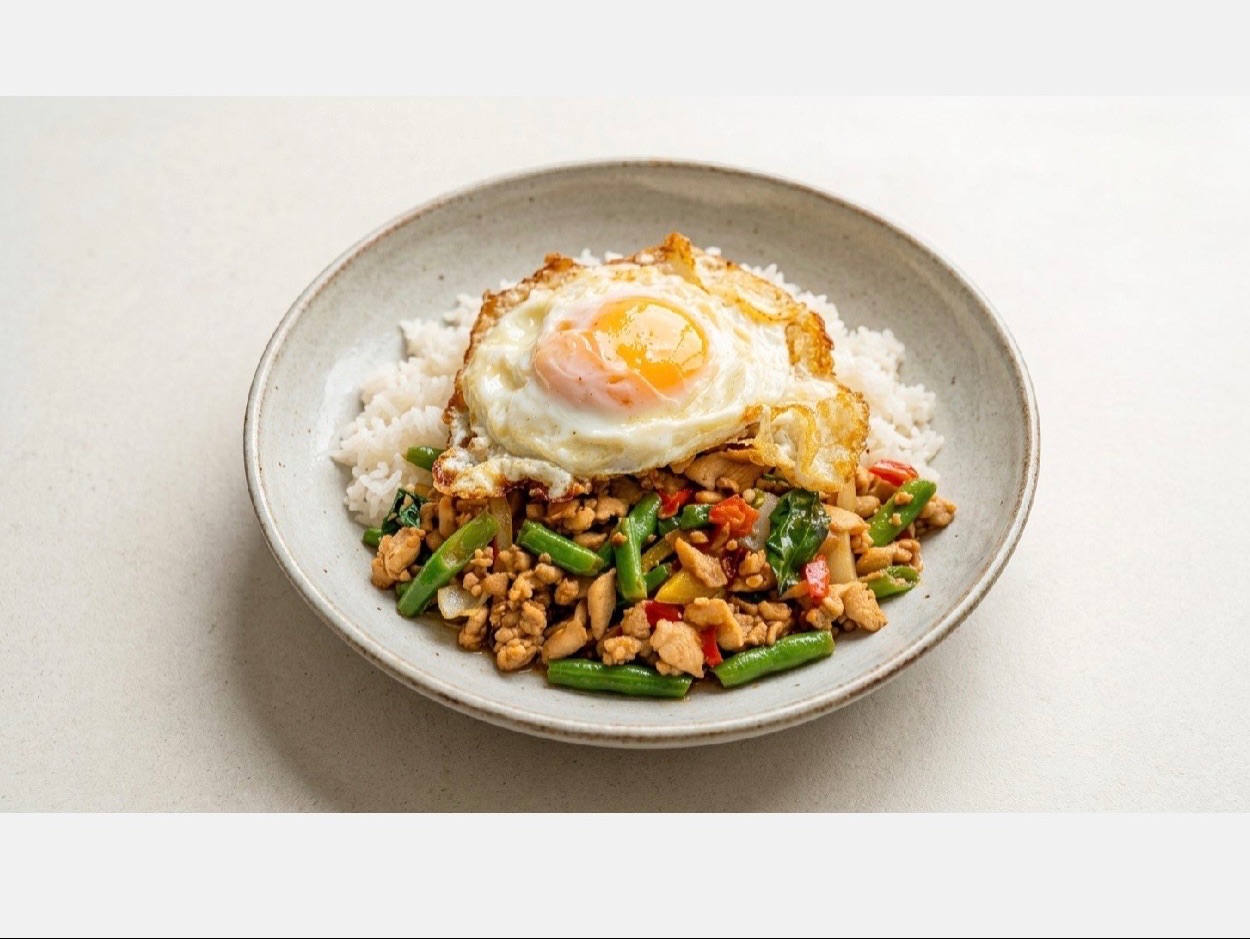 #06 Pad Kra Pao (Thai Basil) & Steamed Rice