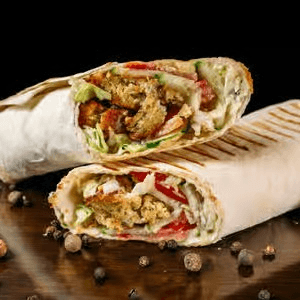 Falafel Sandwich, French Fries and Can Soda