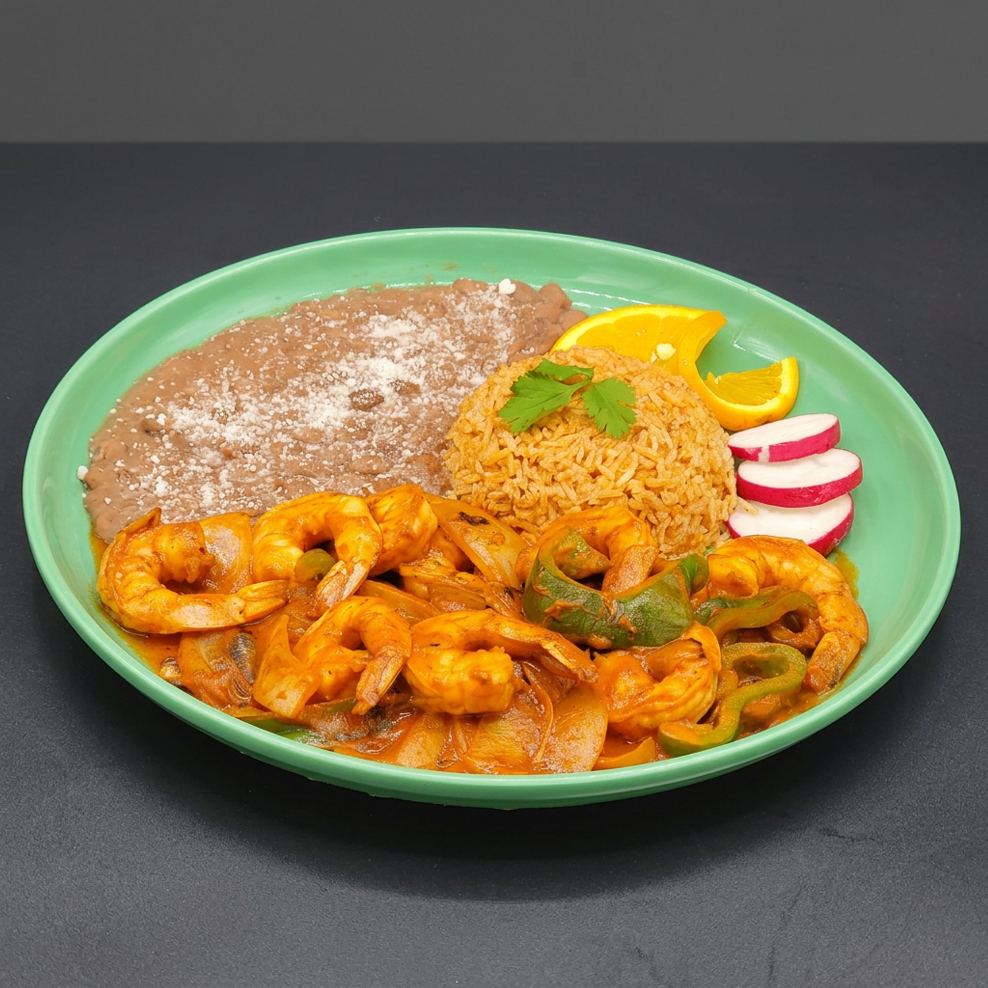 Camarones a La Diabla Plate