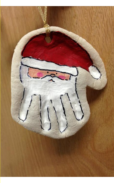 Santa hand print from our Infant Classroom