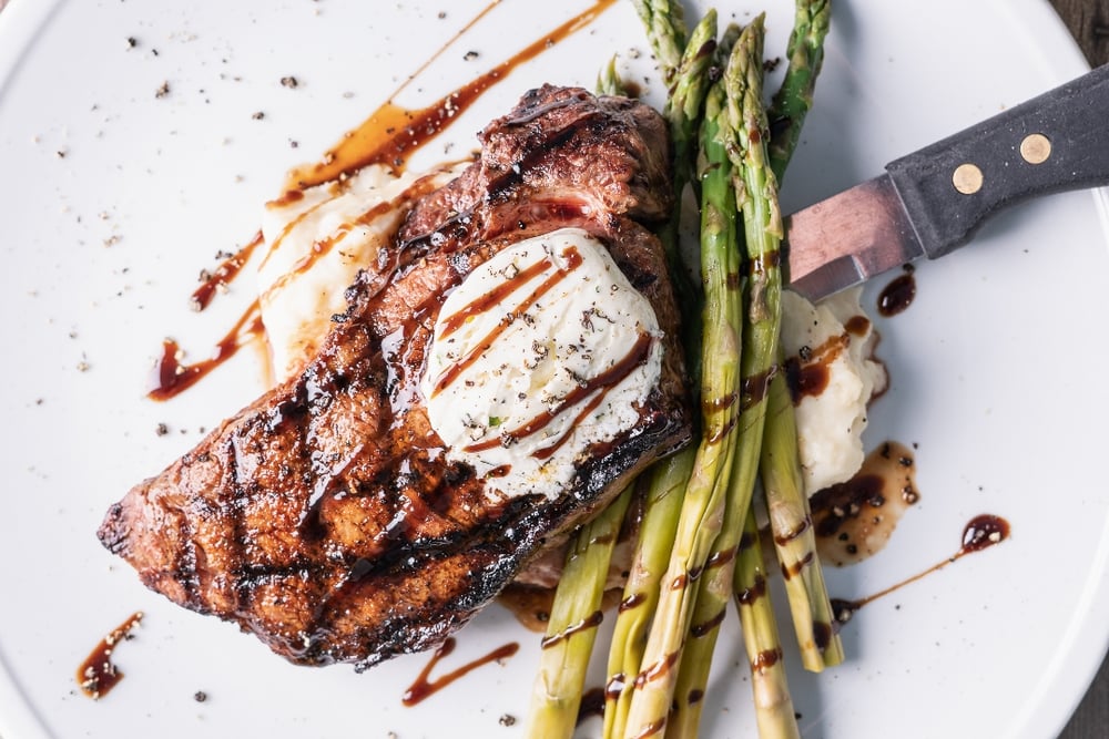 Roasted Garlic NY Steak