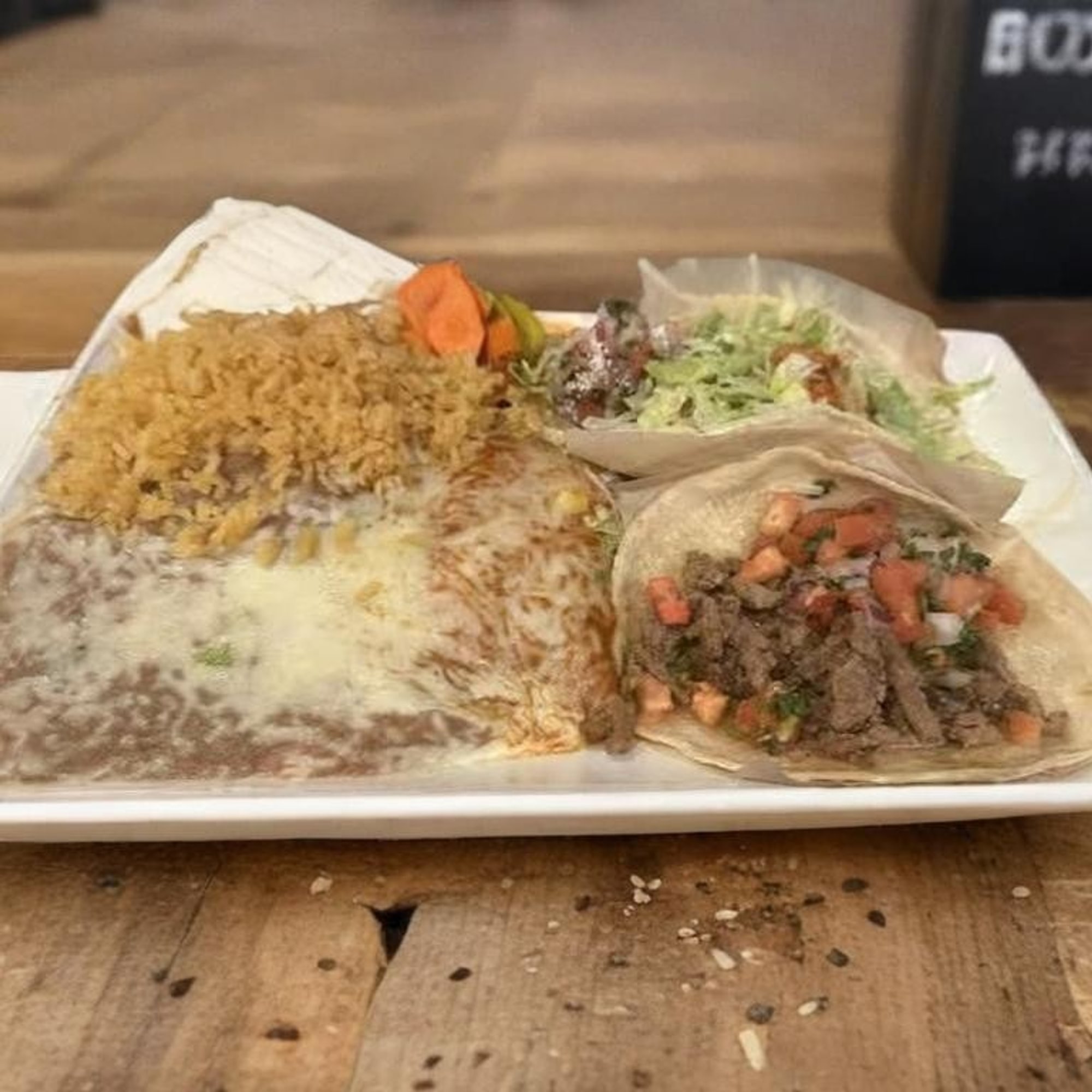 #1-One Enchilada and Two Tacos