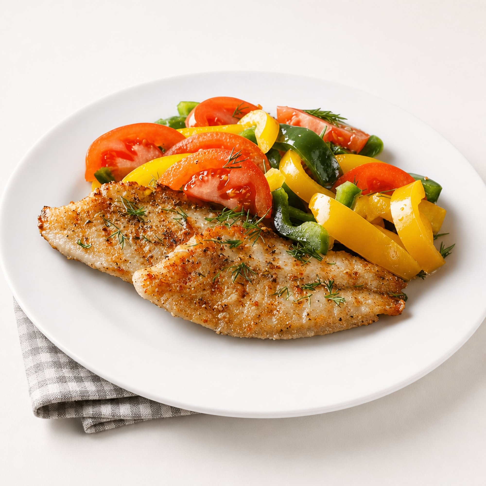 Tilapia Fish with Salad