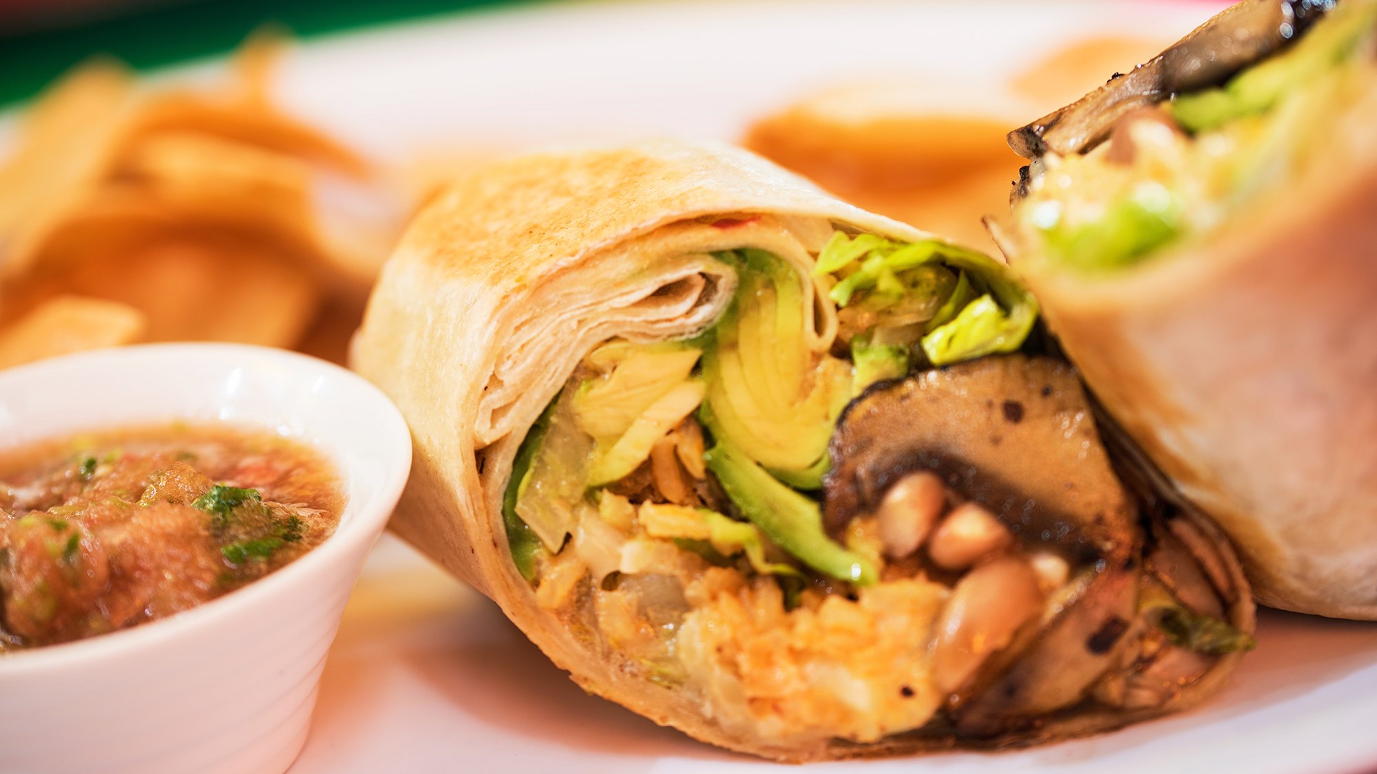 Chicken & Mushrooms Burrito