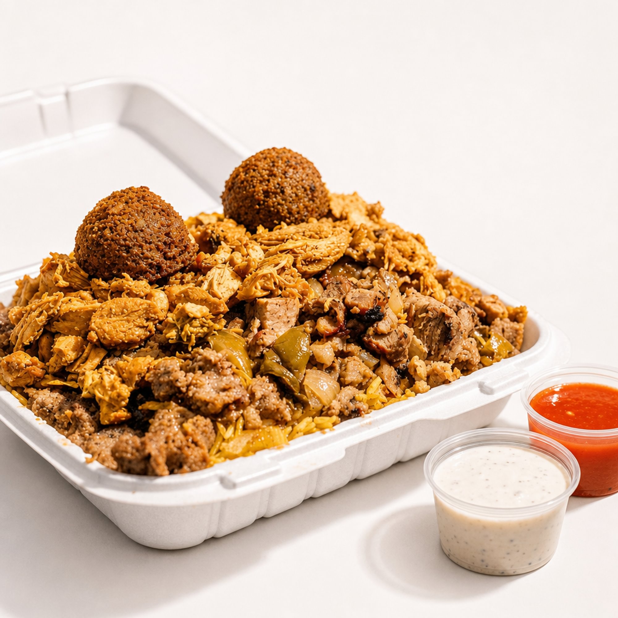 Mix Gyro with Falafel
