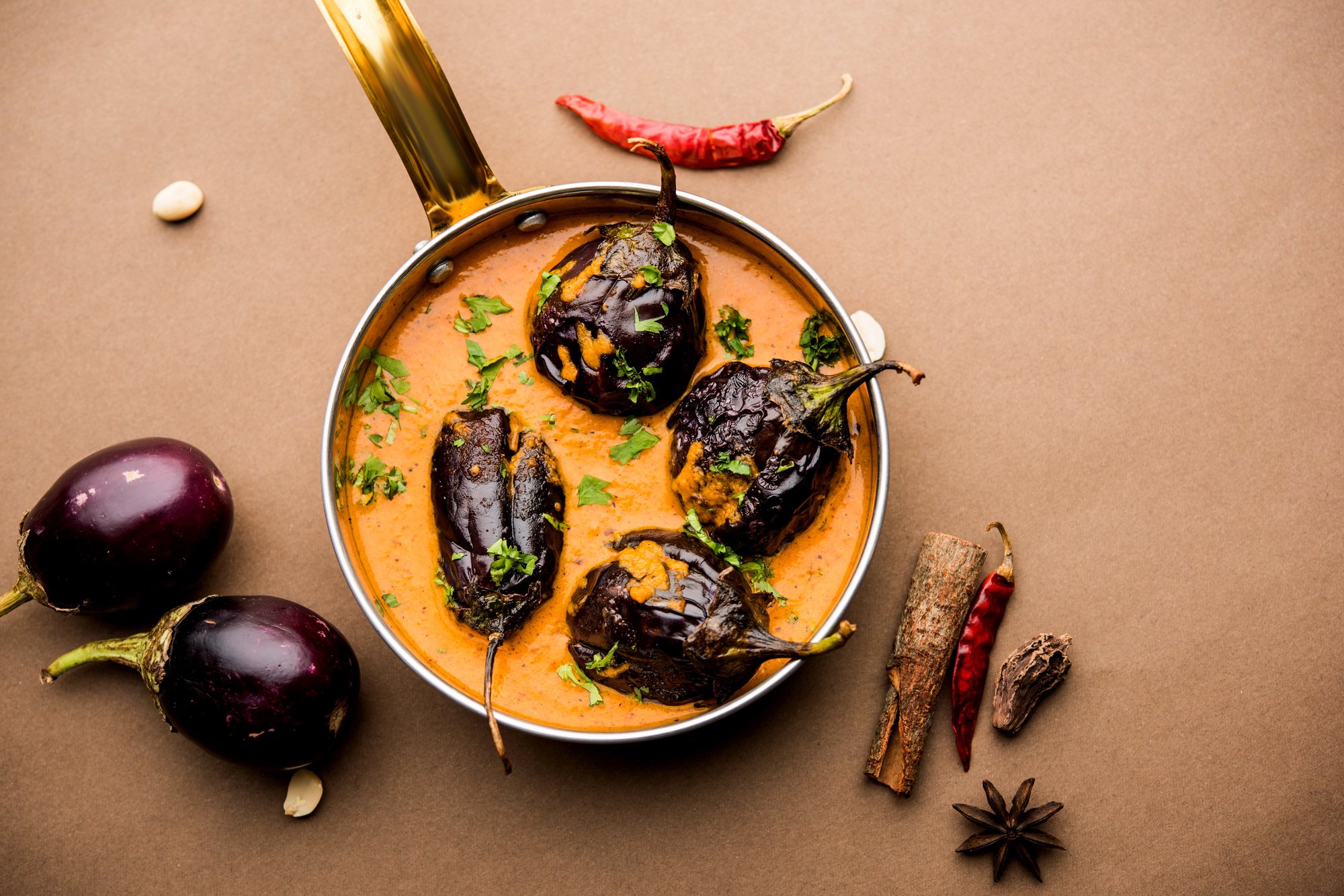Achari Baigan - gluten free