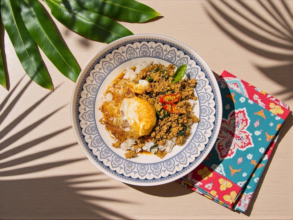 #34 Pad Kra Pao Moo Sap (Seasonal) ผัดกะเพราหมูสับ