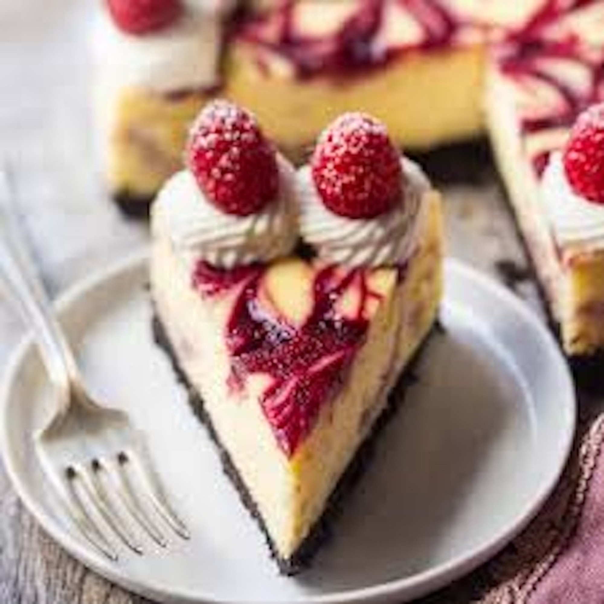 White Chocolate w/Raspberry Cheesecake