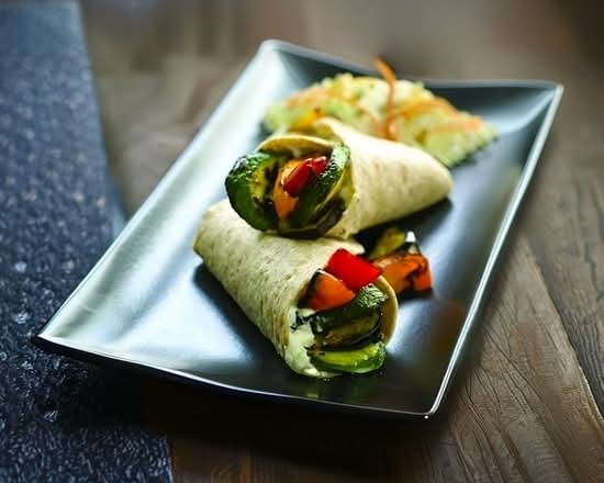 Grace's Grilled Veggies Wrap with Goat Cheese & Hummus