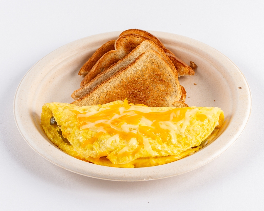 Veggie Omelet with Toast