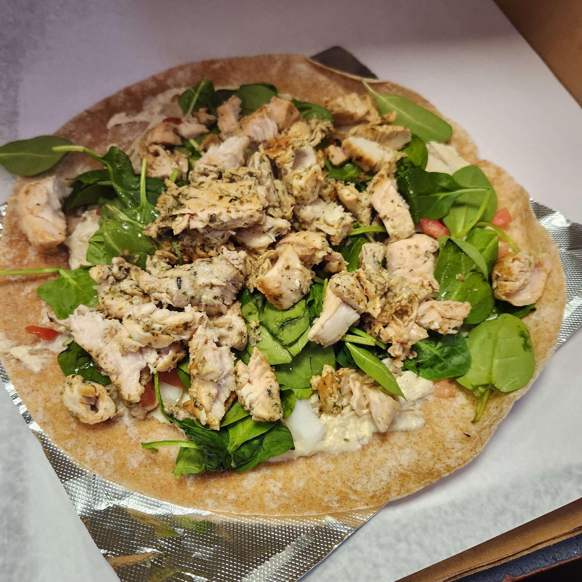 Chicken Hummus Wrap