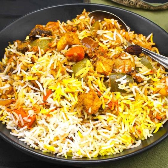 Vegetable dum biryani