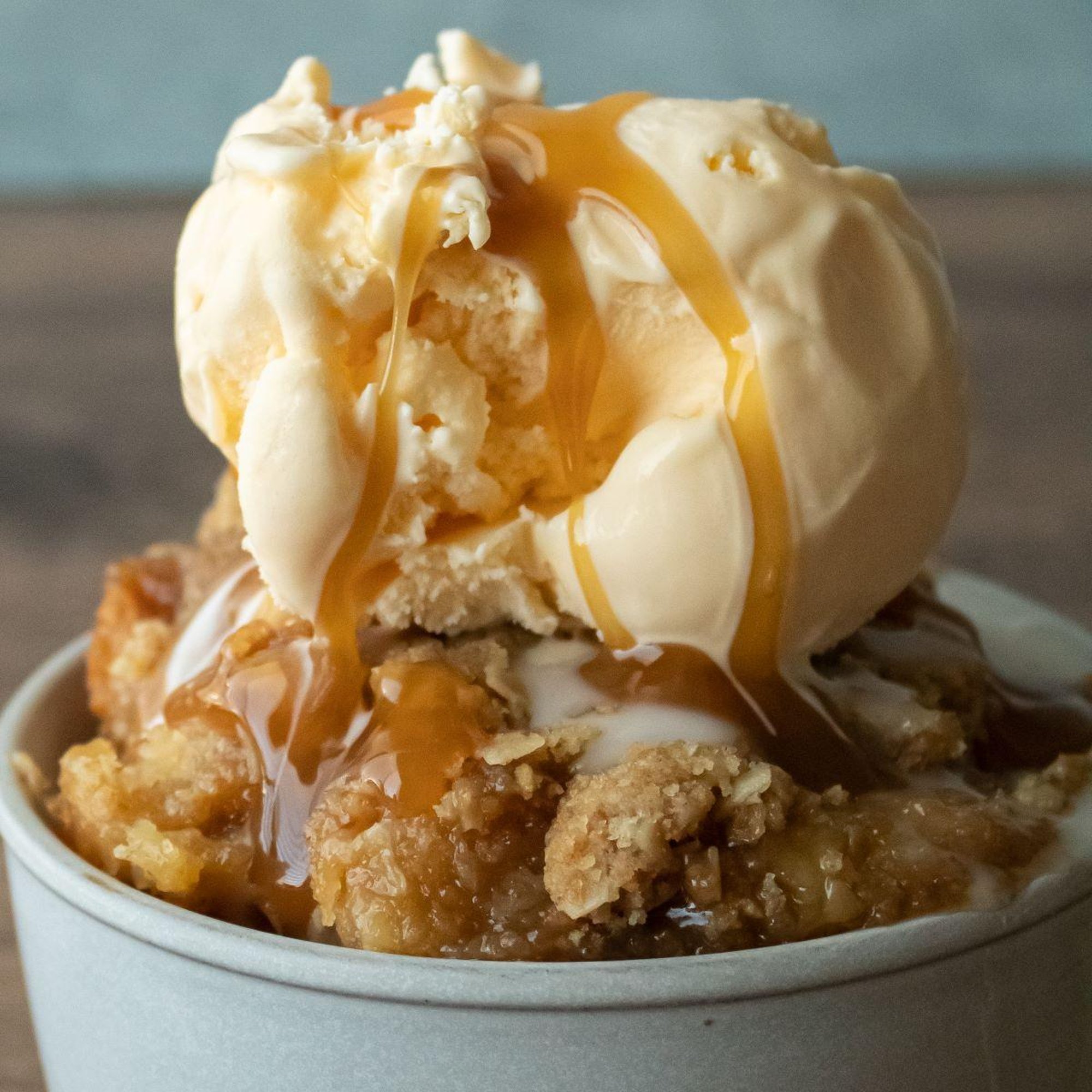 Caramel Crisp Bread Pudding