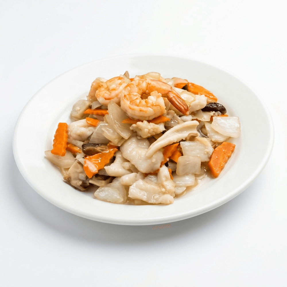Seafood in a Sizzling Plate