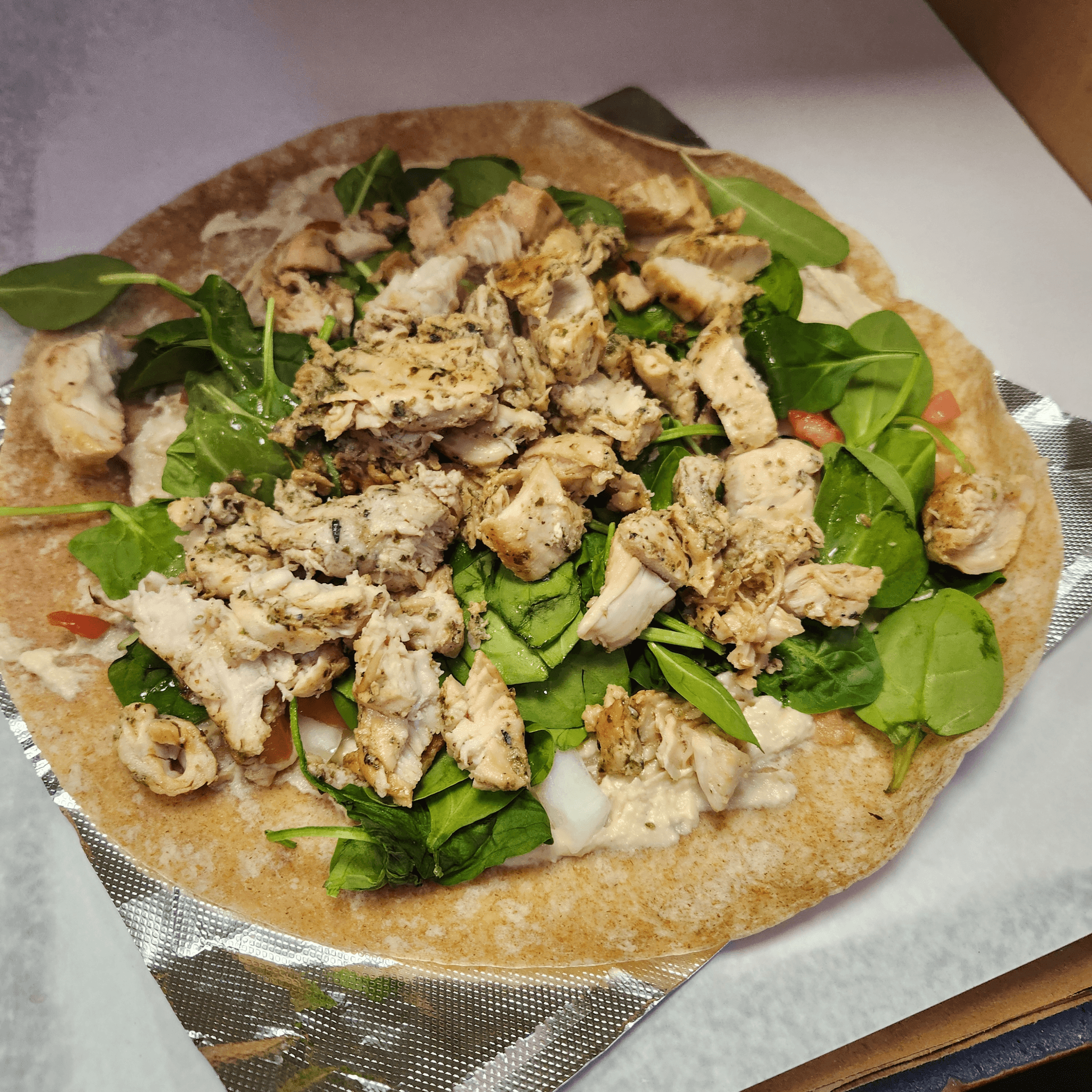 Chicken Hummus Wrap