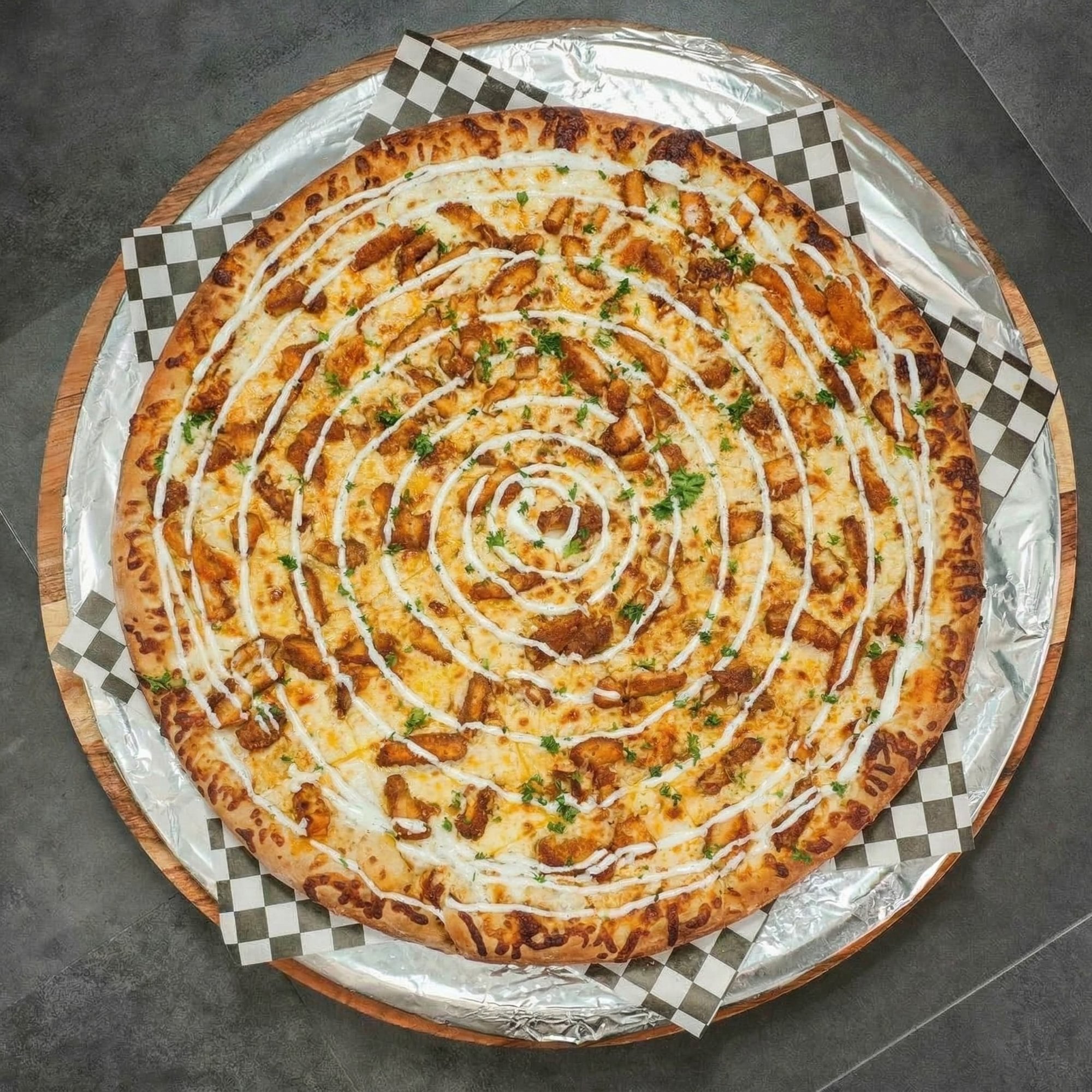 Crispy Chicken Buffalo Pizza