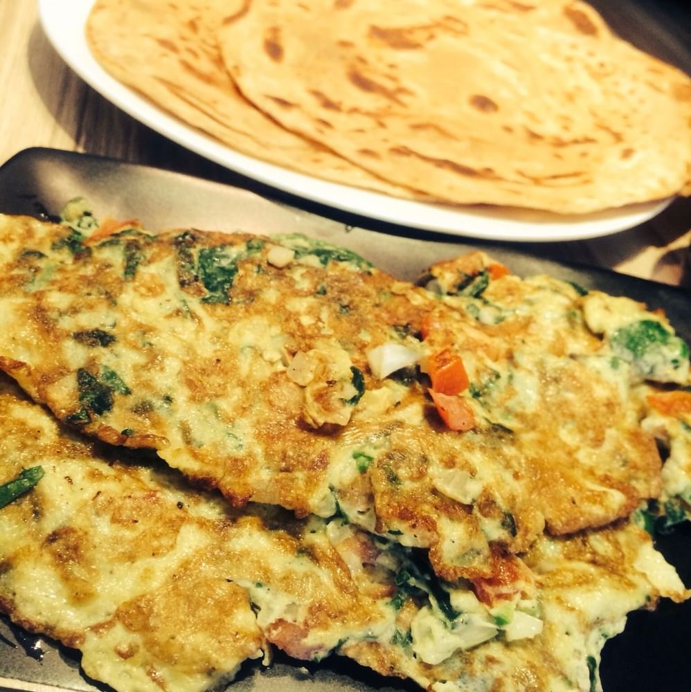 Paratha & Egg Omelet