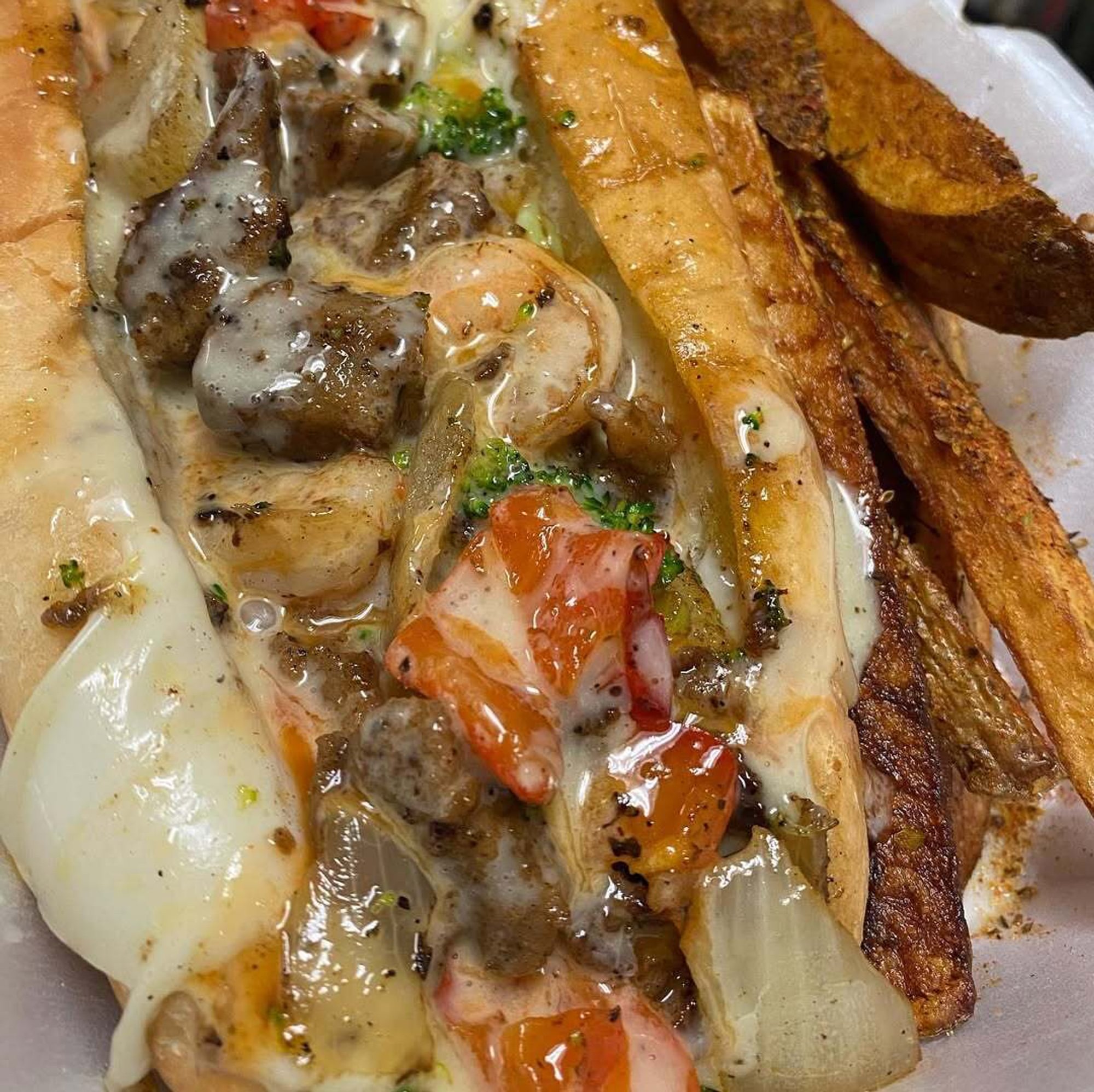 Shrimp Cheese Steak Sub