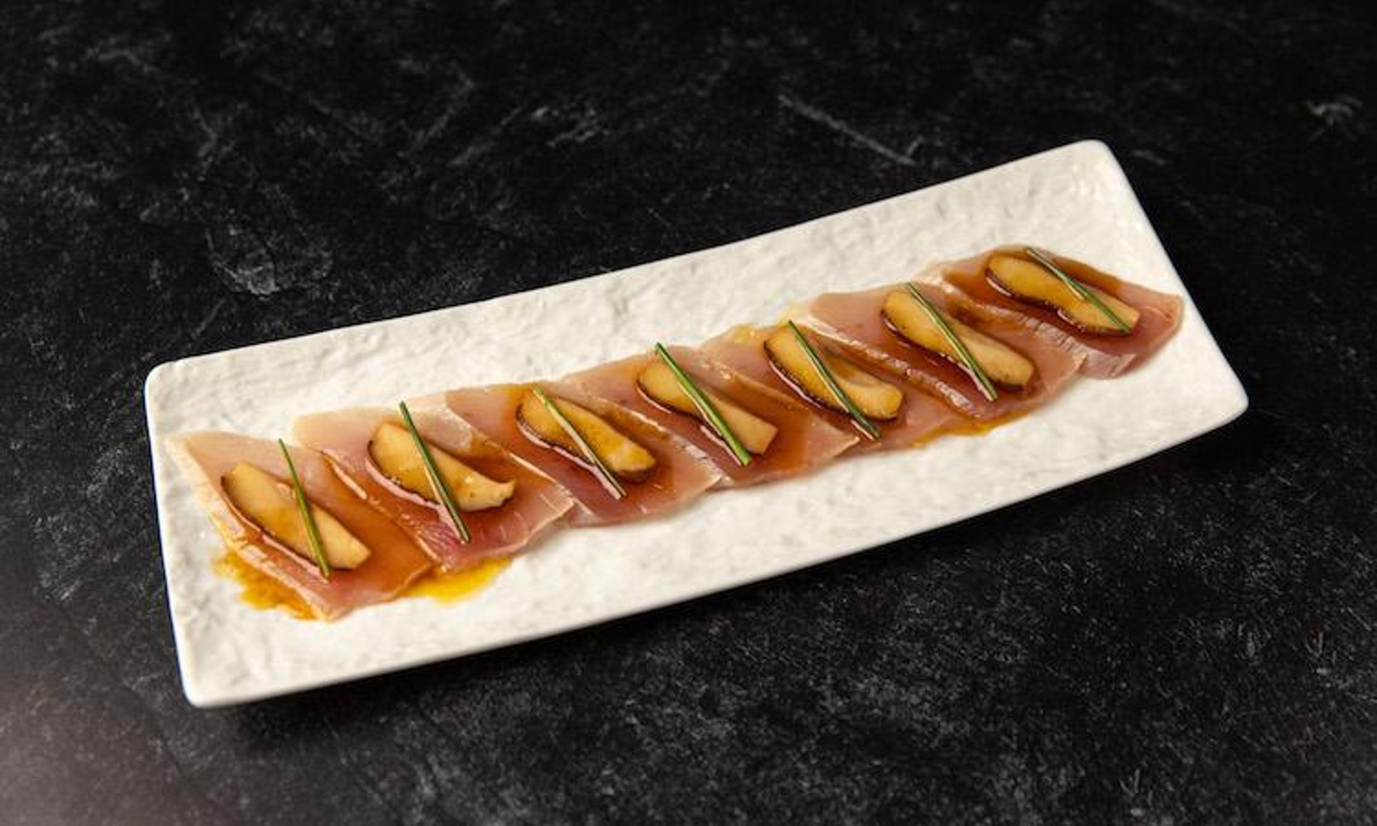 Albacore Sashimi with Kogashi Butter Soy