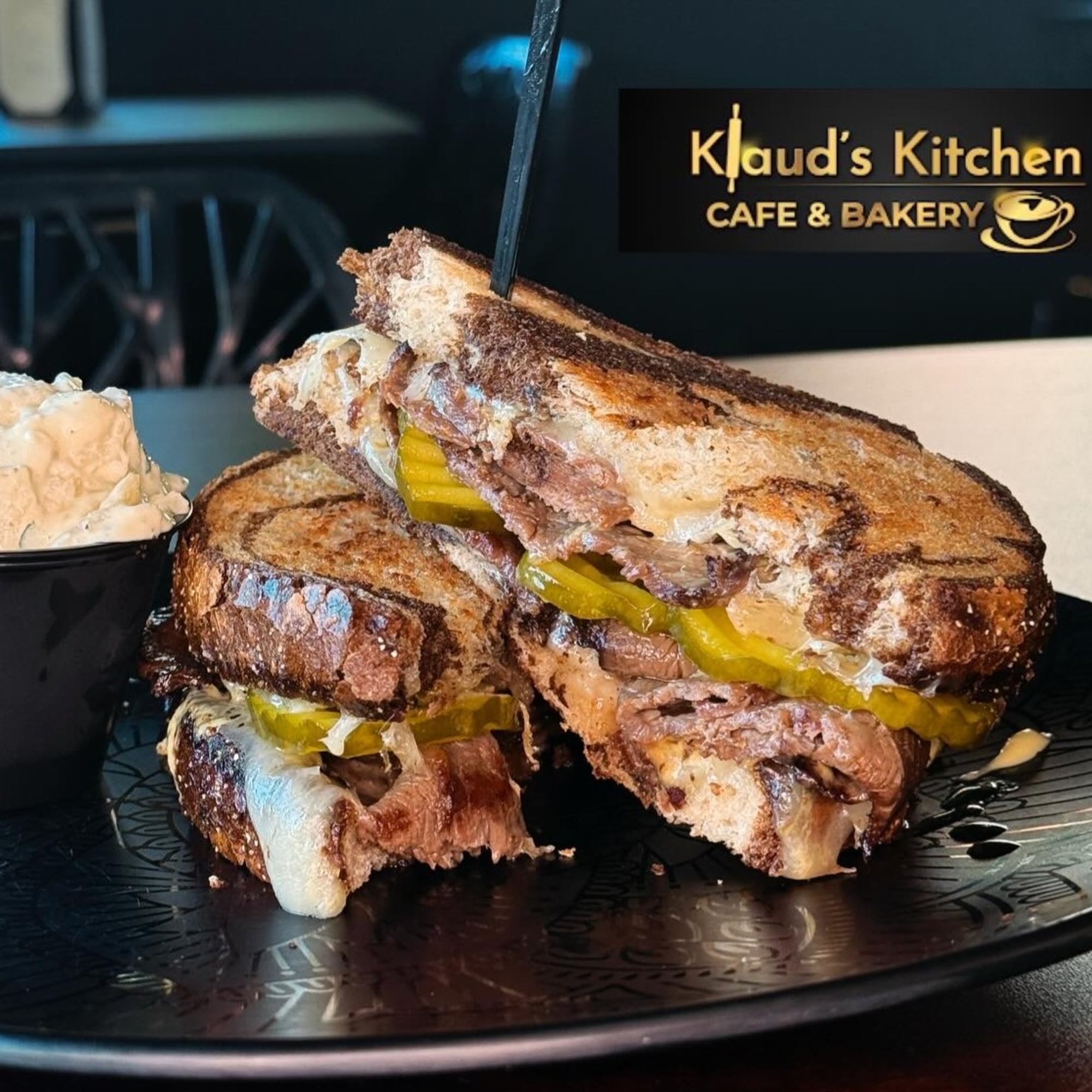 Bacon Beef & Pickle Melt Sandwich