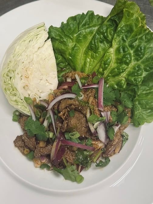 Nam Tok Beef with Sticky Rice