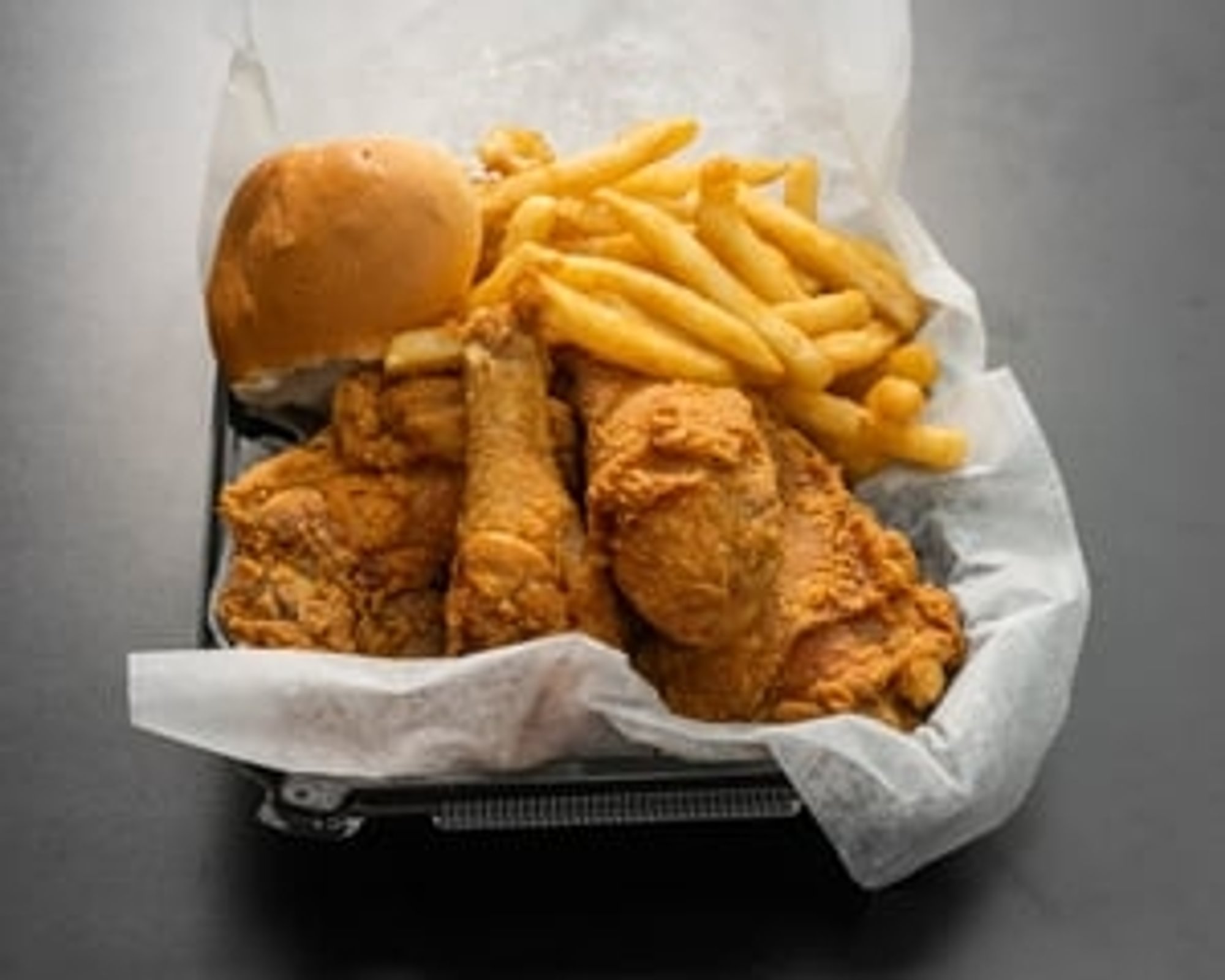 Chicken Mix (Legs & Thighs) with Fries & Can of Soda