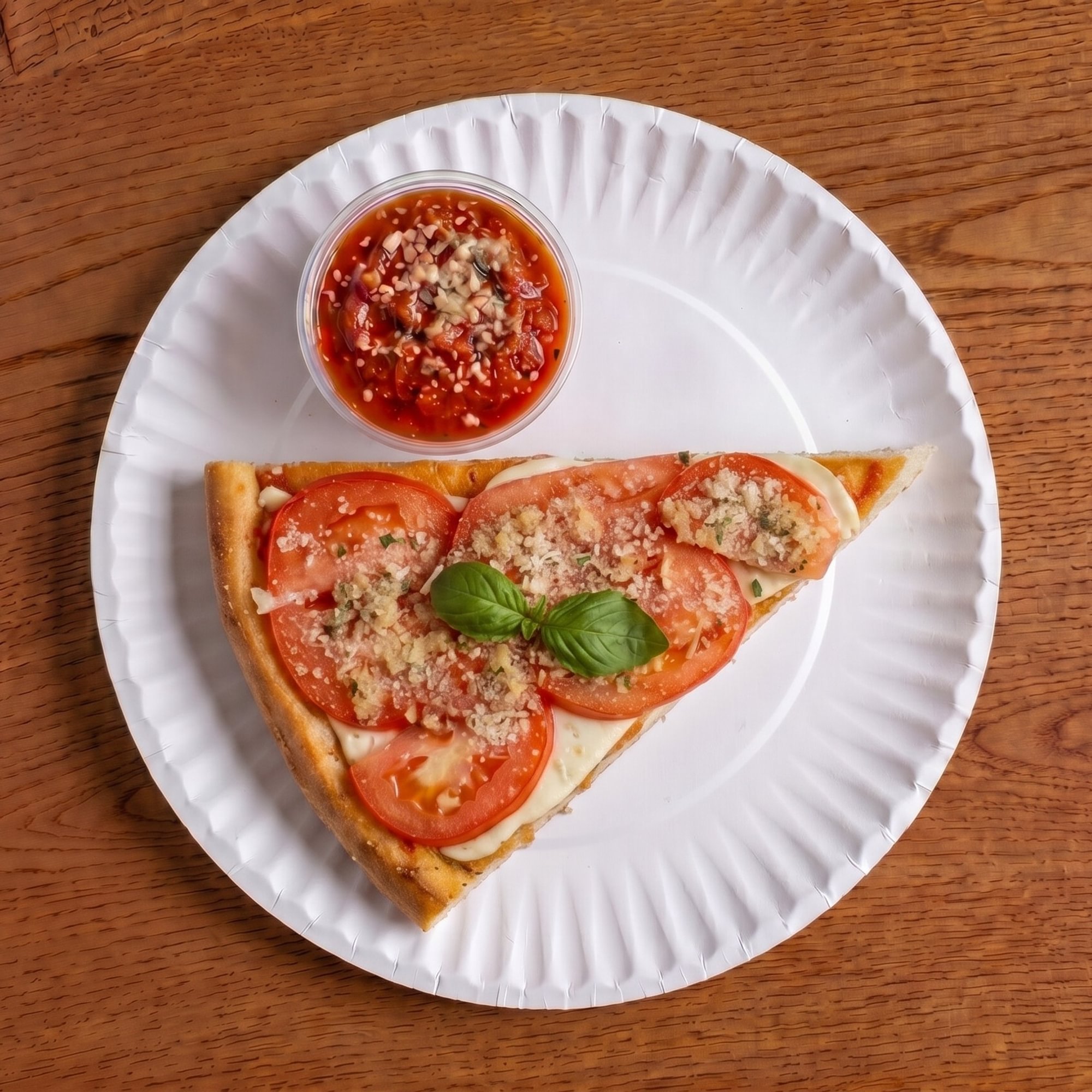 Fresh Mozzarella, Tomato, & Garlic Pan Slice