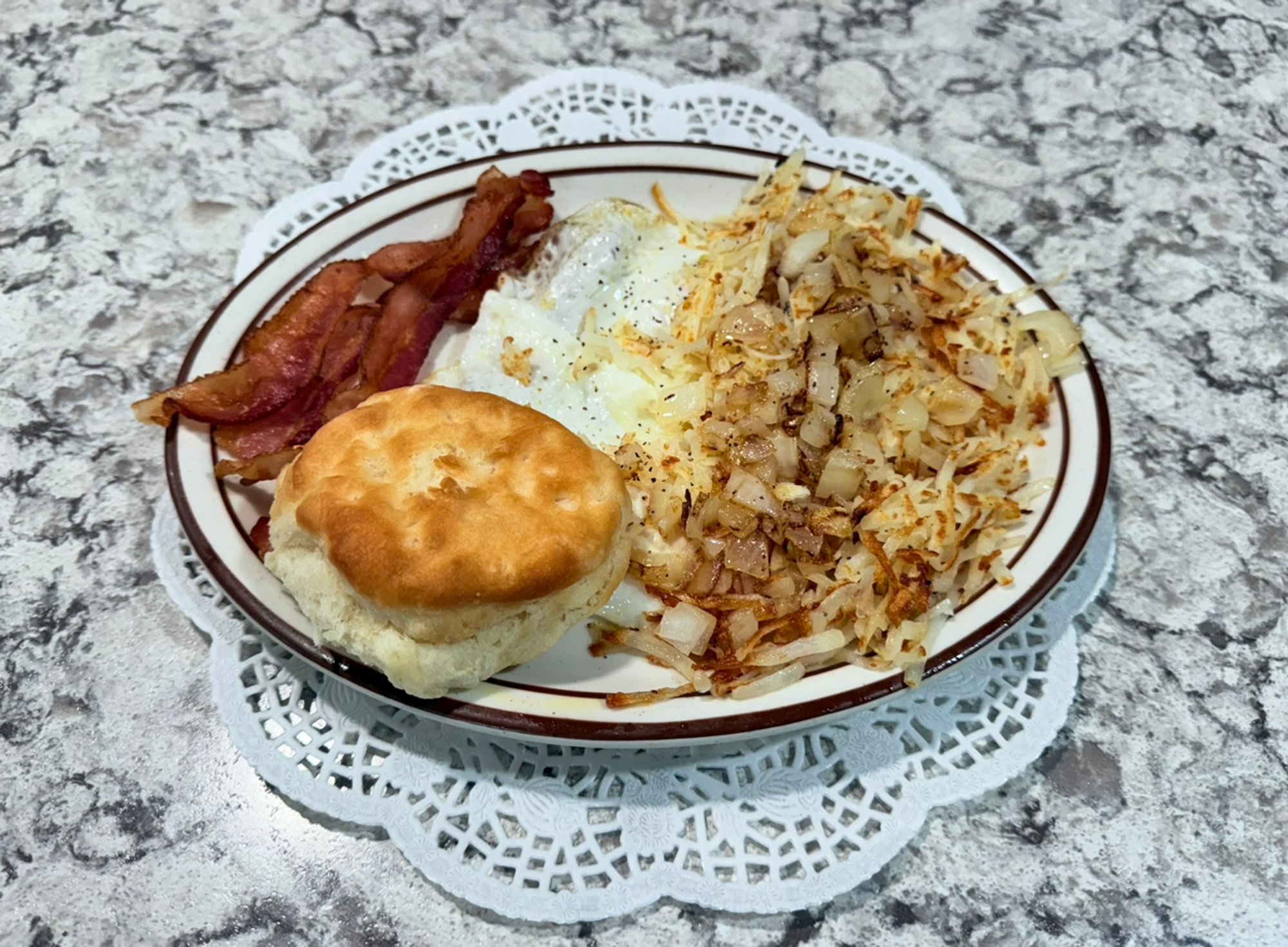 Two Eggs & Bacon or Sausage Patties