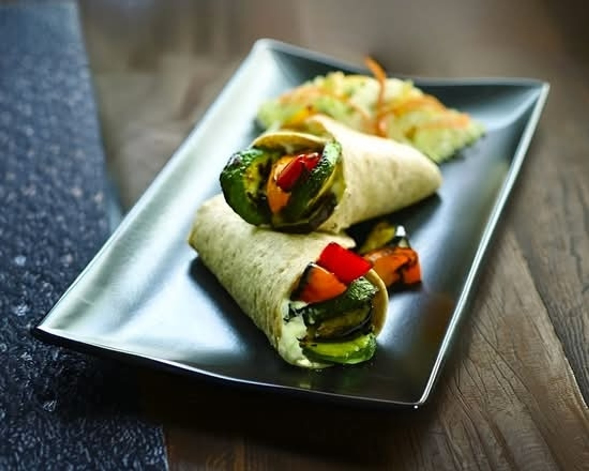Grace's Grilled Veggies Wrap with Goat Cheese & Hummus