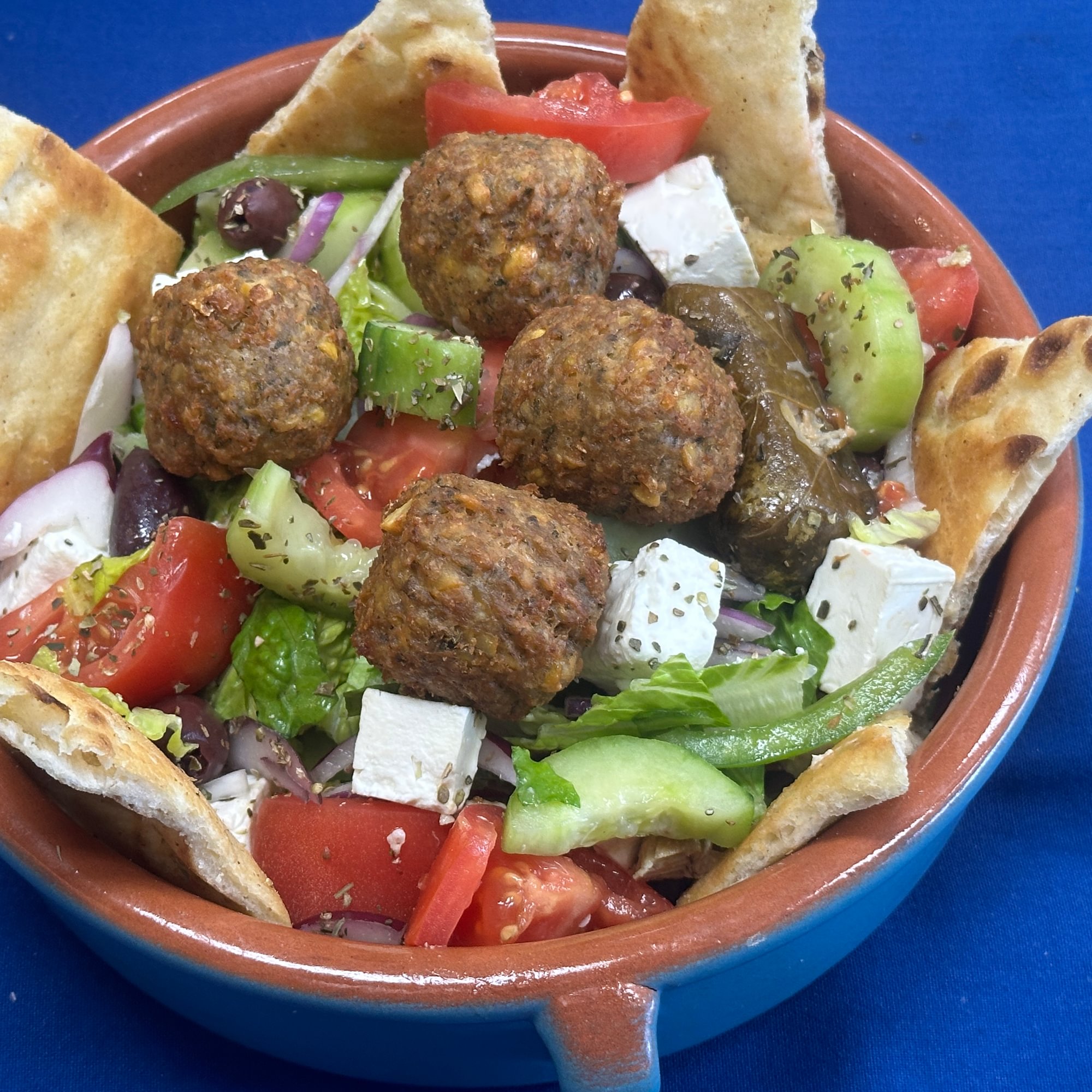 Greek Salad With Falafel