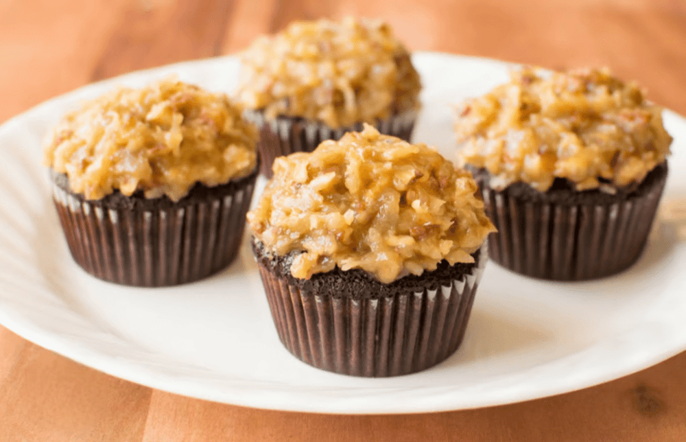 German Chocolate Cupcake