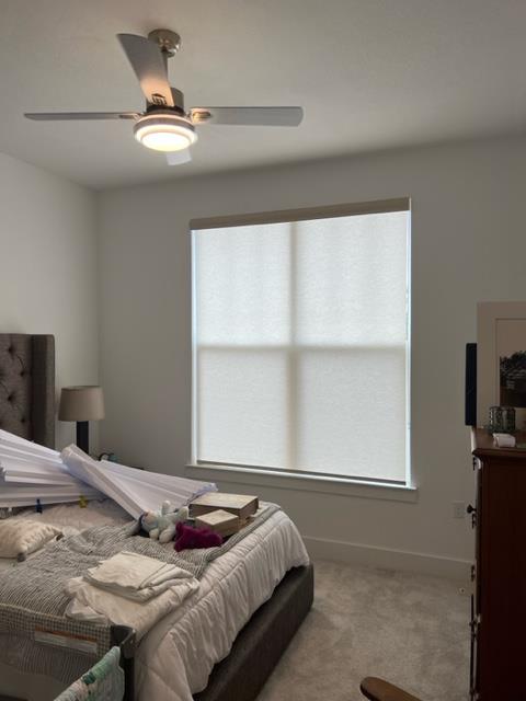 light filtering roller shade for bedroom in Georgetown