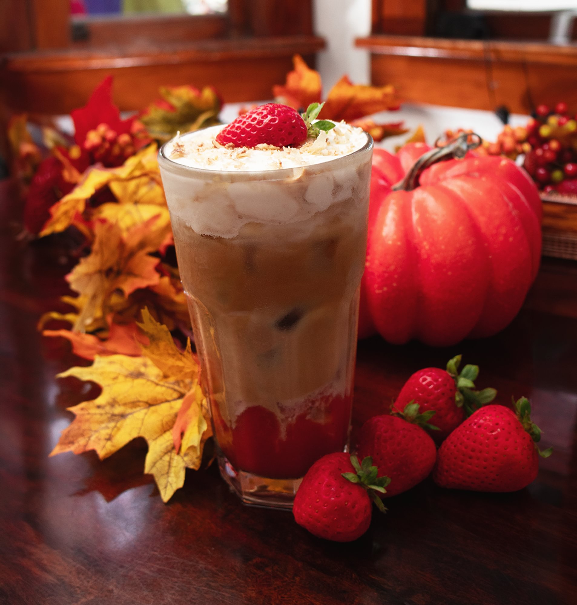 Strawberry Cheesecake Iced Latte