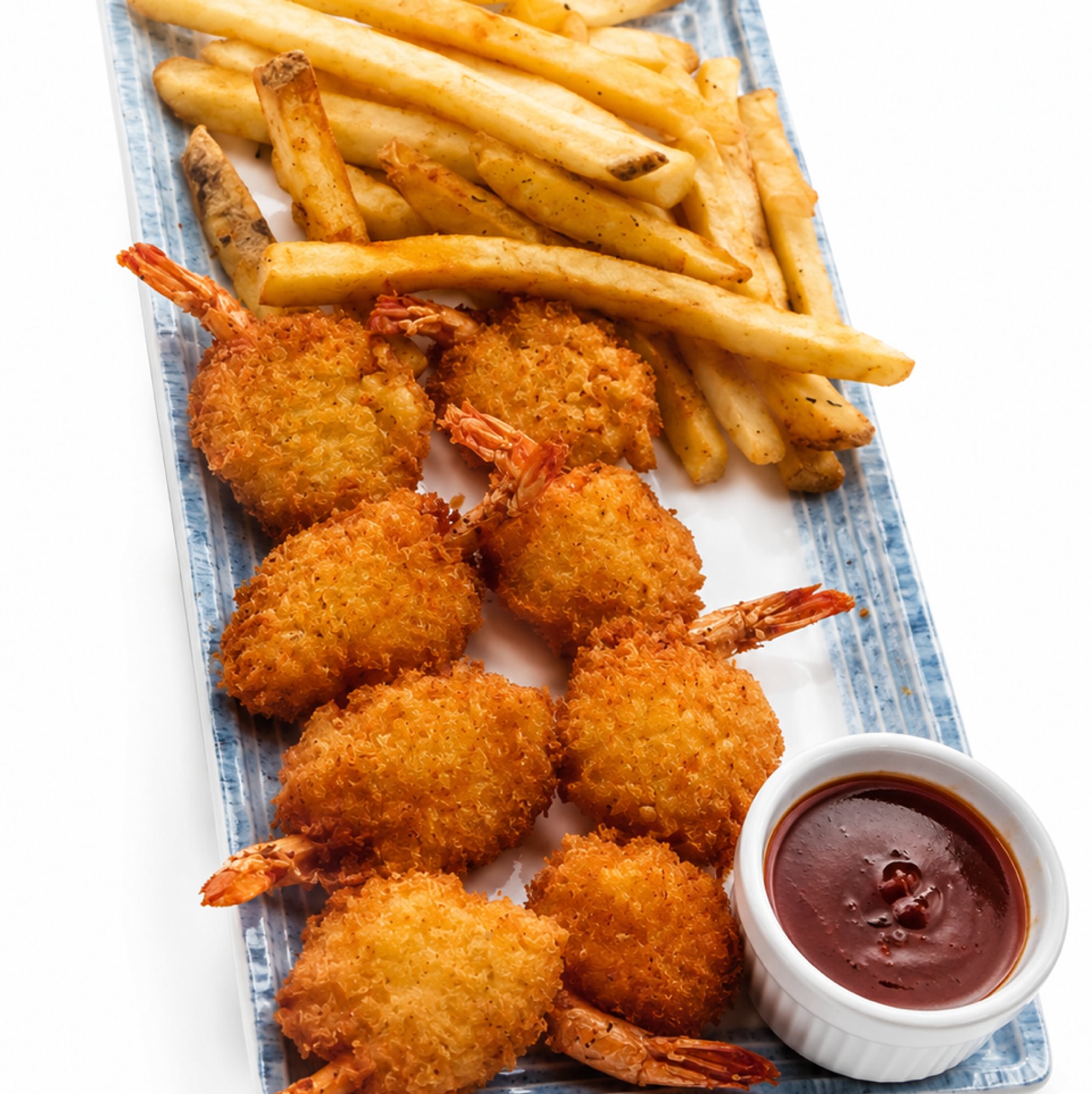 Crispy Coconut Shrimp With Fries