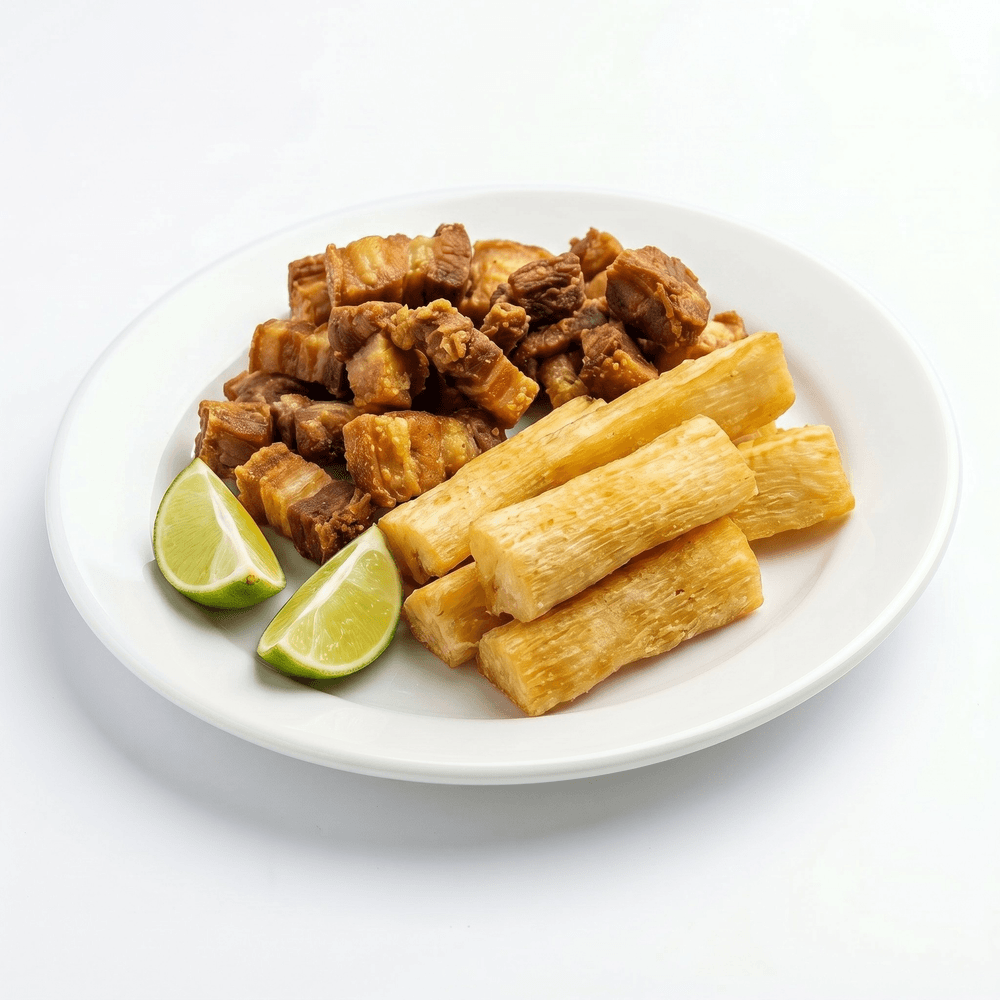 Chicharron Con Yuca Frita