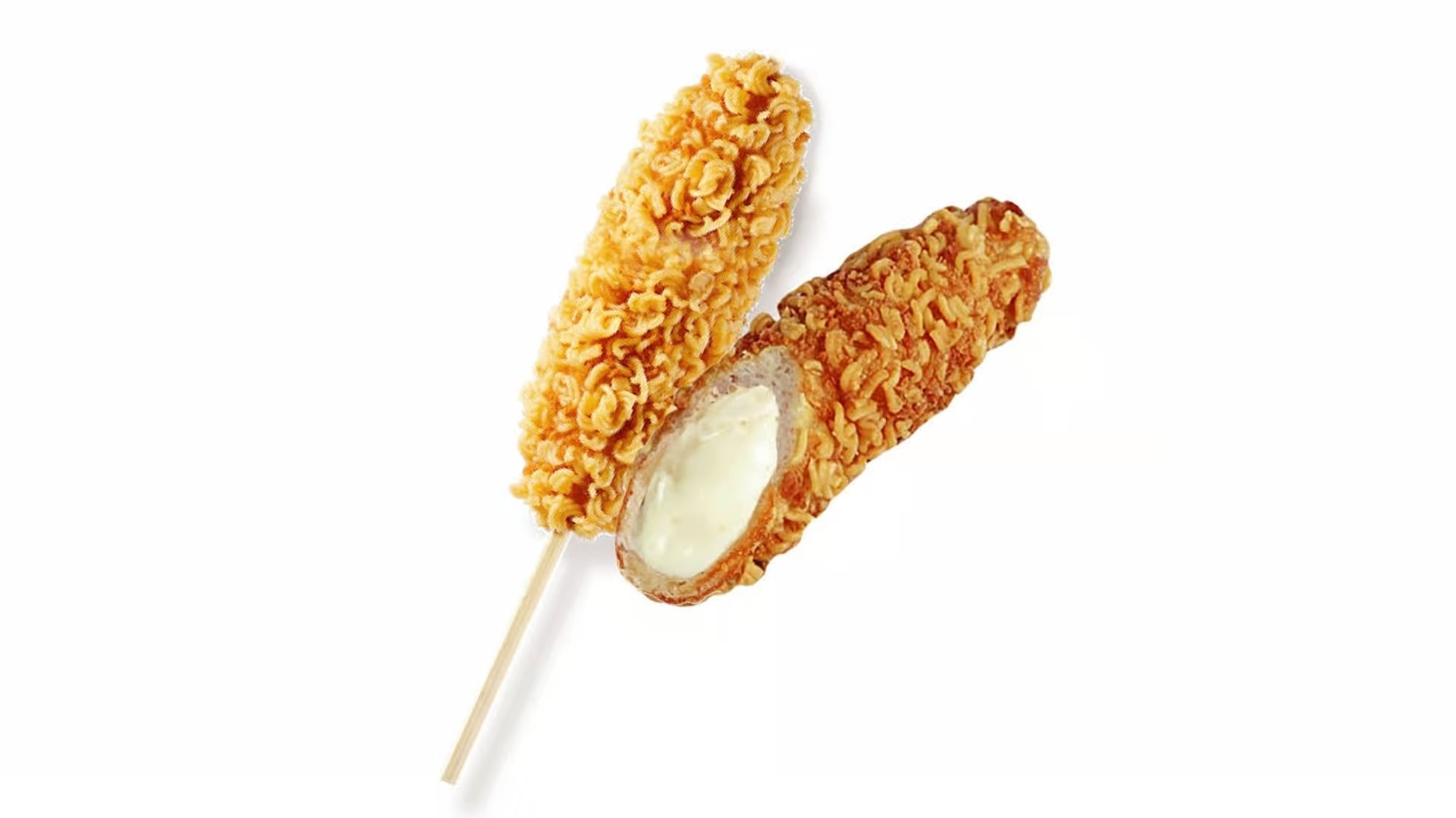 Crispy Ramen Mozzarella Hot Dog