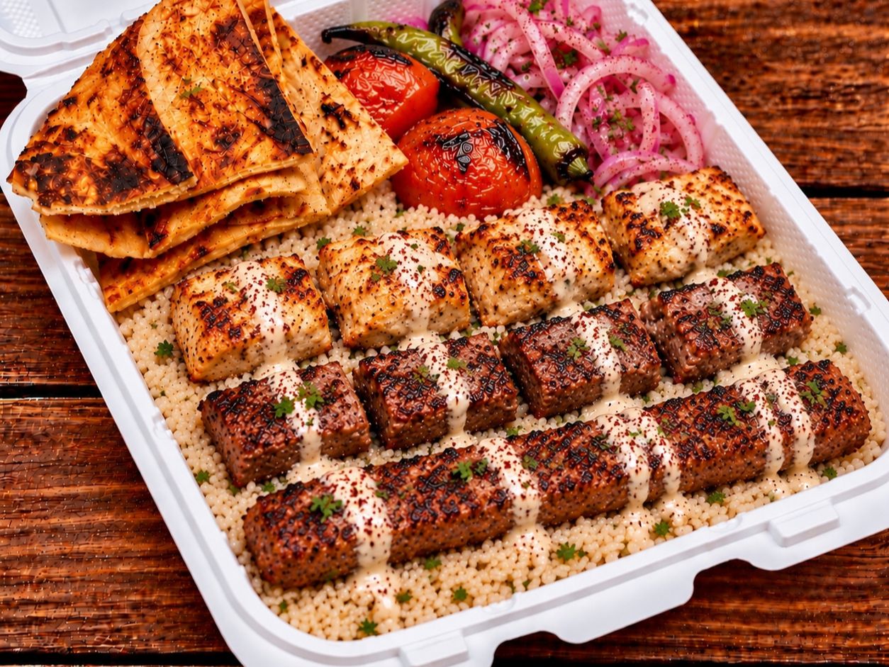 Mix Grill Platter (1 Shish, 1 Kofta, 1 Kabab)