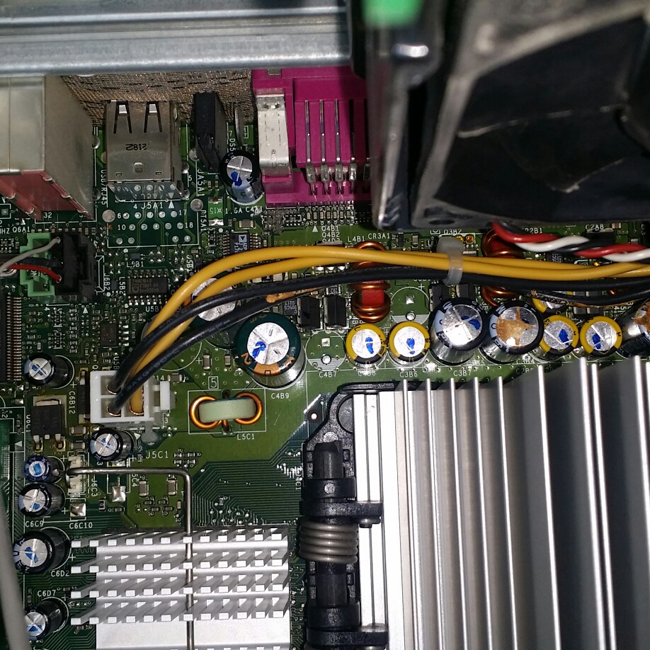 When a client brings in their old computer and says it smells a little funny blown caps might be the problem.